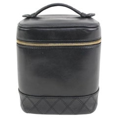 Chanel Black Quilted Lambskin Vertical Vanity Case 13ck321s