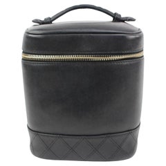 Chanel Black Quilted Lambskin Vertical Vanity Case 27ck311s