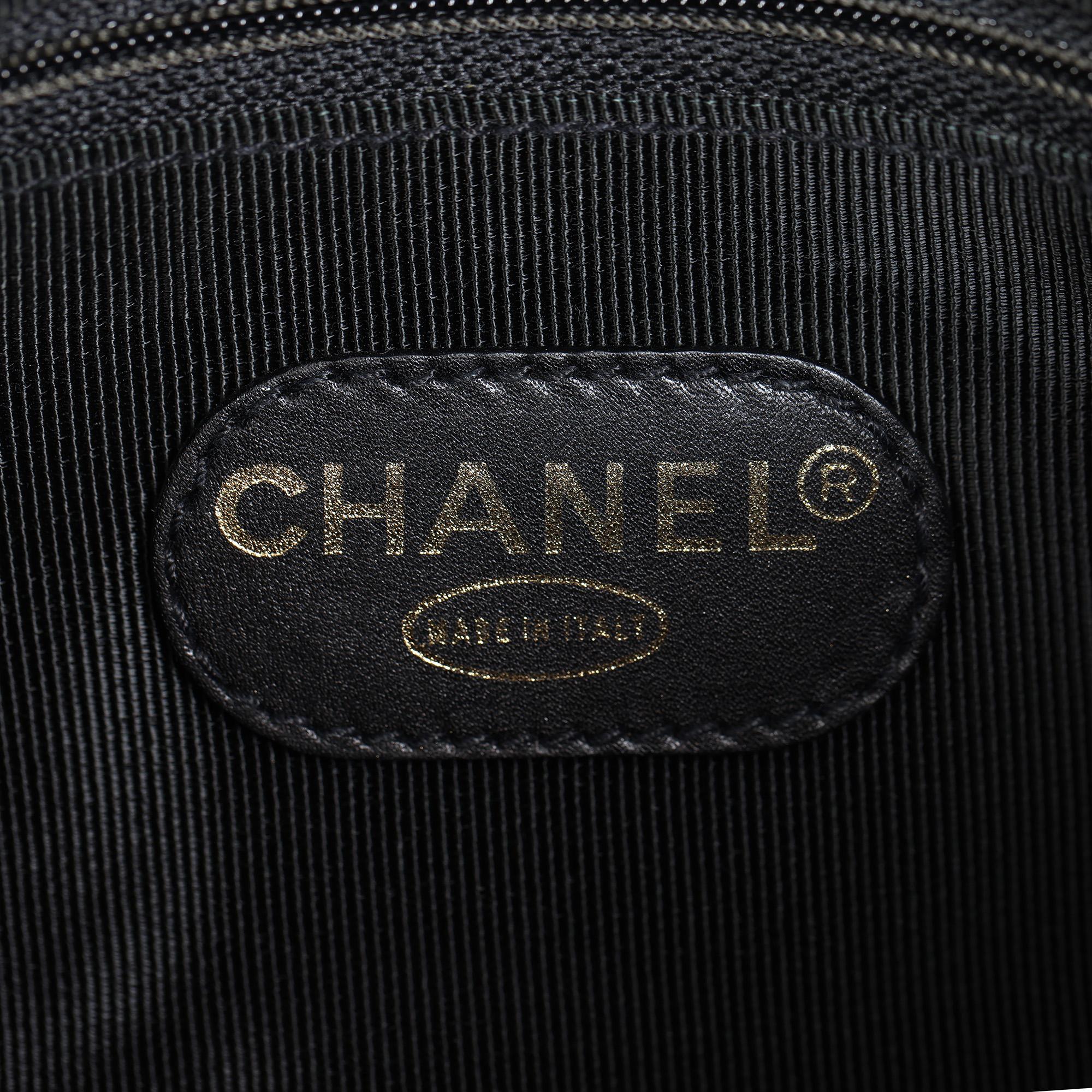 CHANEL Black Quilted Lambskin Vintage Boston 35 6