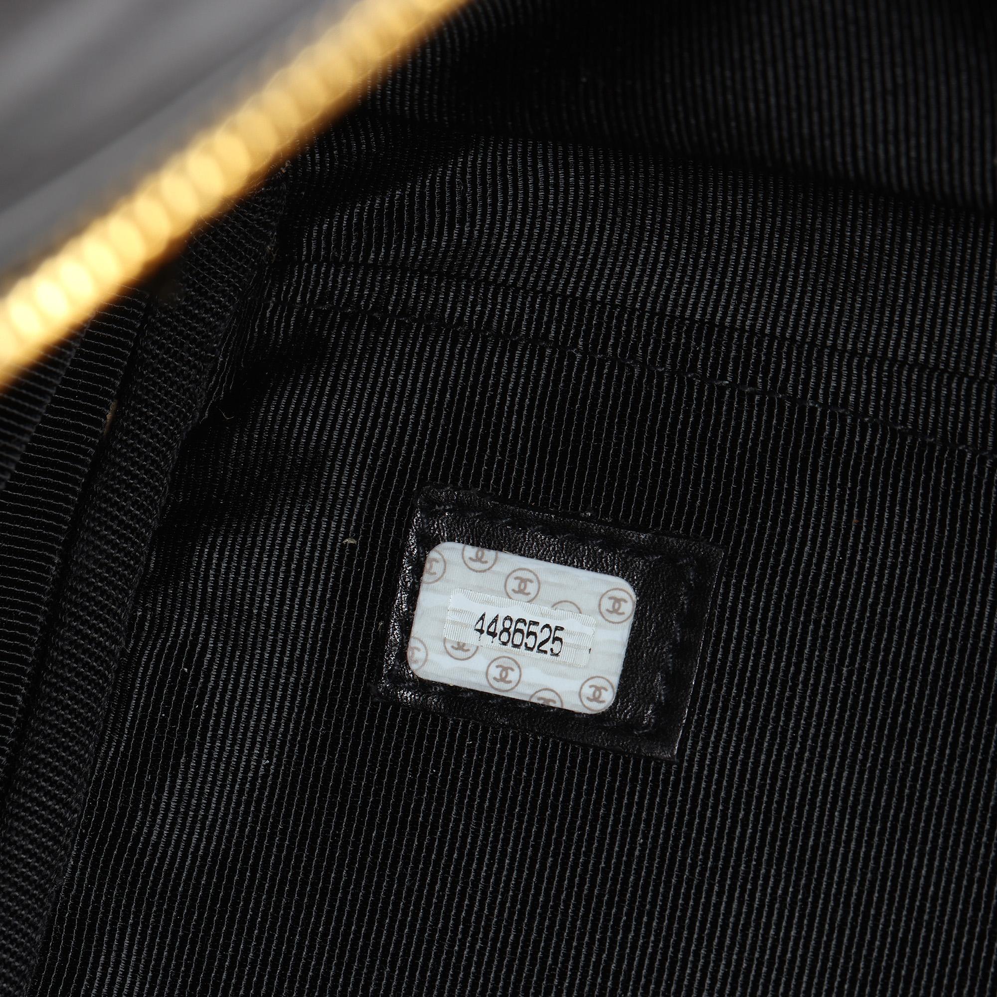 CHANEL Black Quilted Lambskin Vintage Boston 35 5