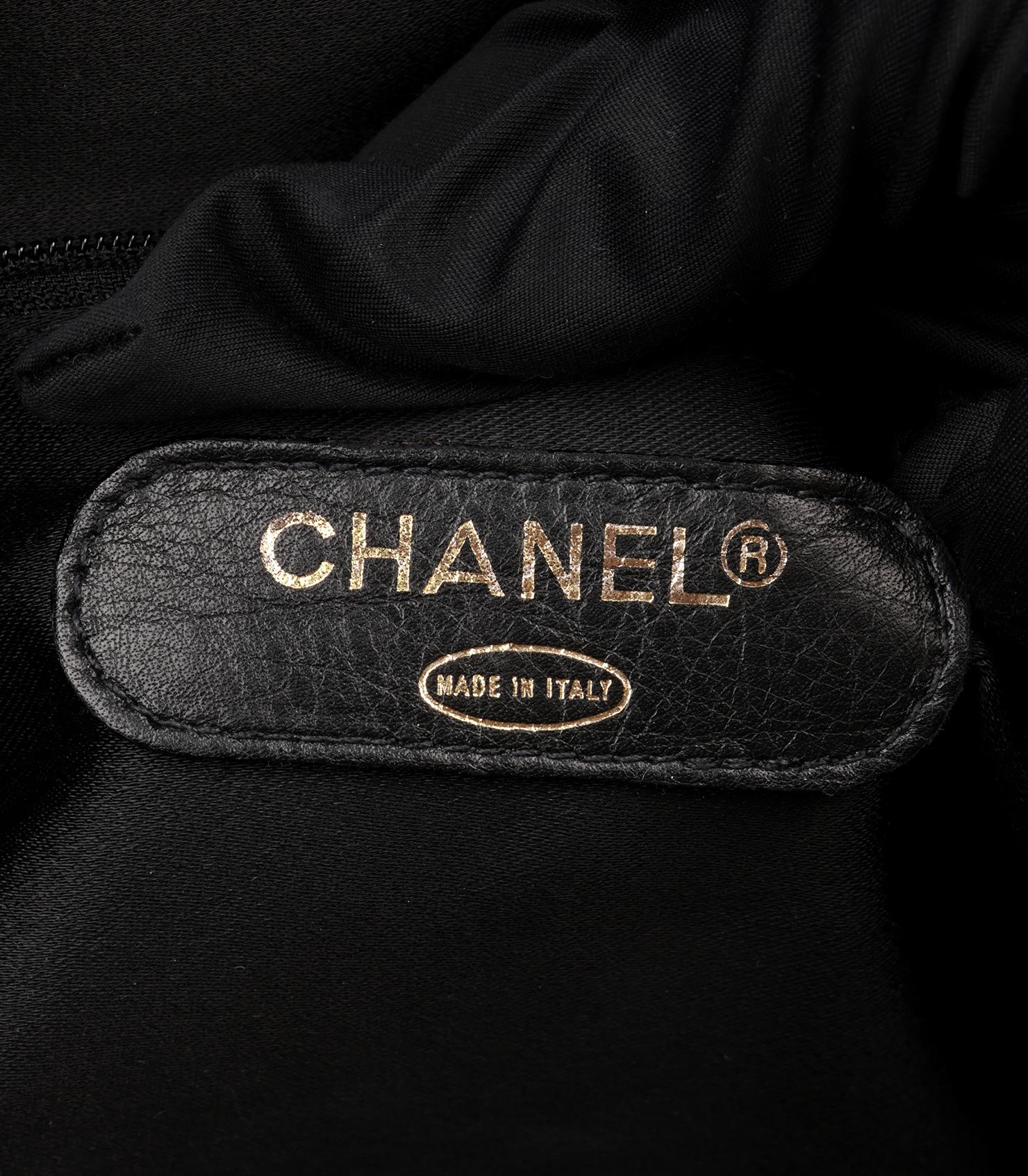 Chanel Black Quilted Lambskin Vintage Boston Travel Bag 50cm 3