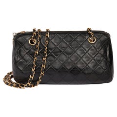Chanel Black Quilted Lambskin Vintage Bowling Bag