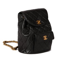 CHANEL Black Quilted Lambskin Vintage Classic Duma Backpack