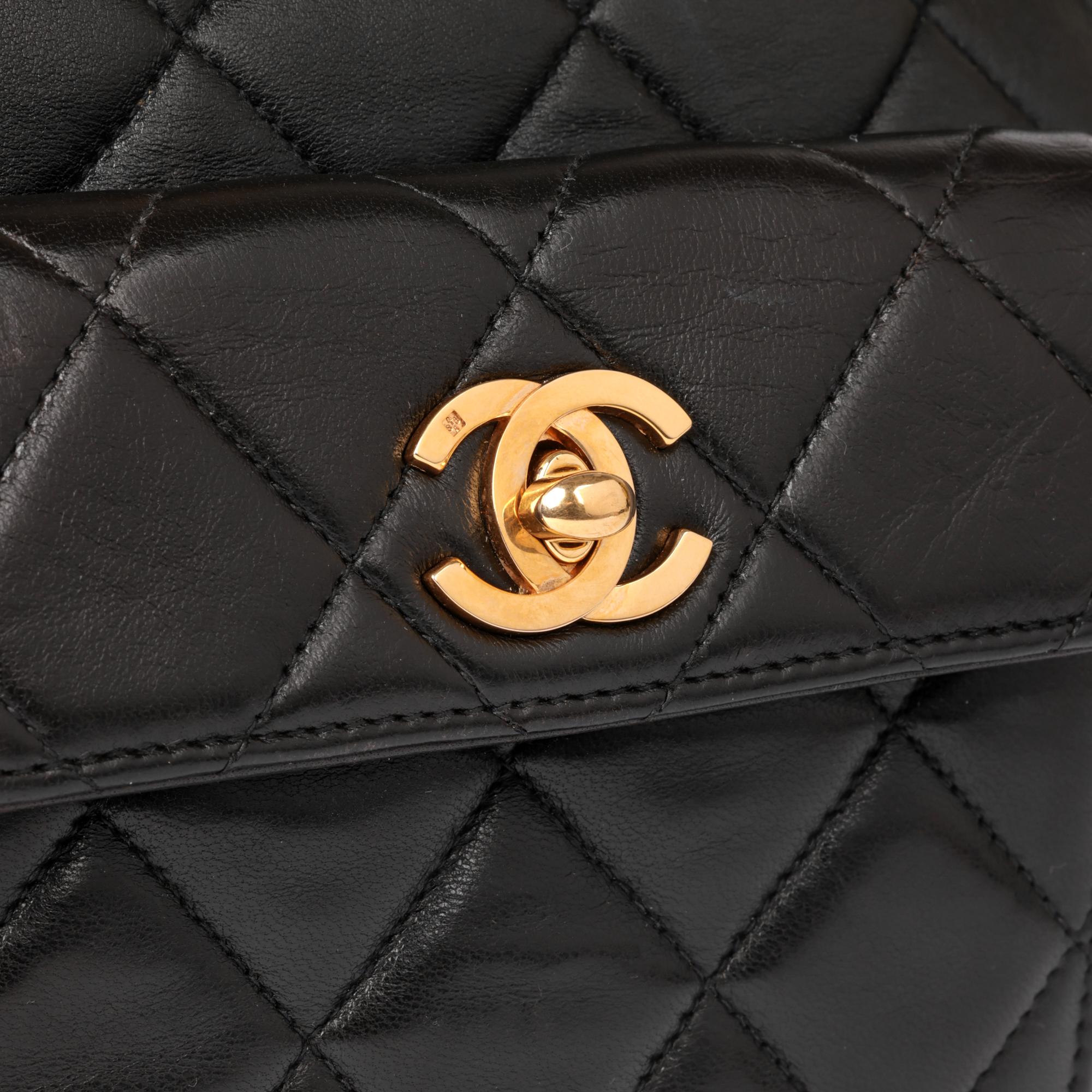 Women's CHANEL Black Quilted Lambskin Vintage Classic Duma Backpack