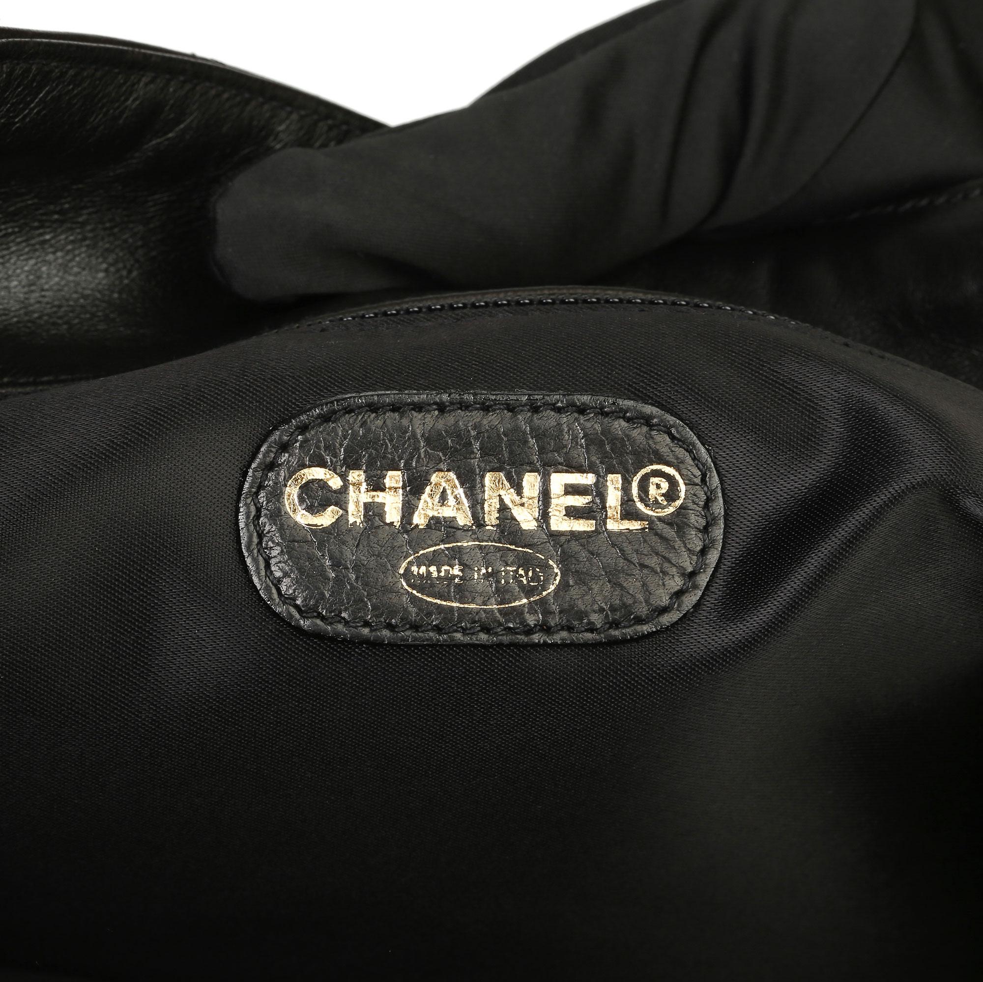Chanel Black Quilted Lambskin Vintage Classic Shoulder Tote 5