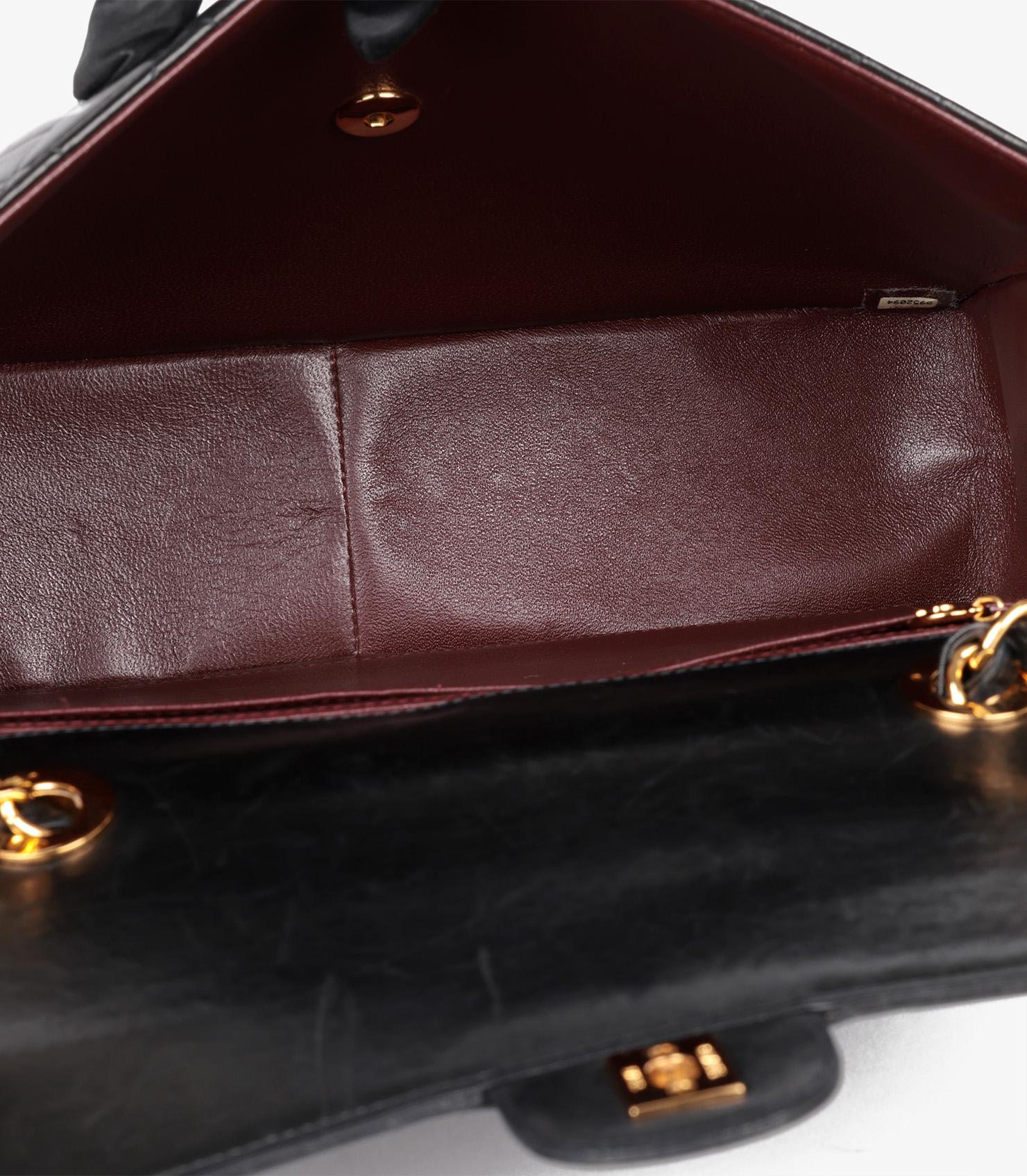 Chanel Black Quilted Lambskin Vintage Jumbo Classic Single Flap Bag 5