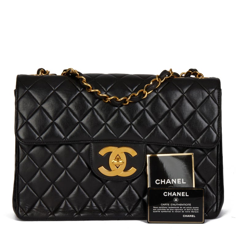 Chanel Vintage CC Chunky Chain Calfskin XL Tote 24K Gold Hardware