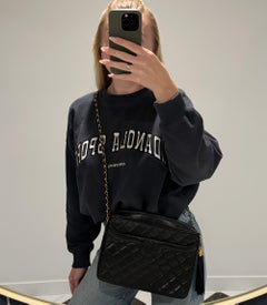 Chanel Black Quilted Lambskin Vintage Large Timeless Camera Bag