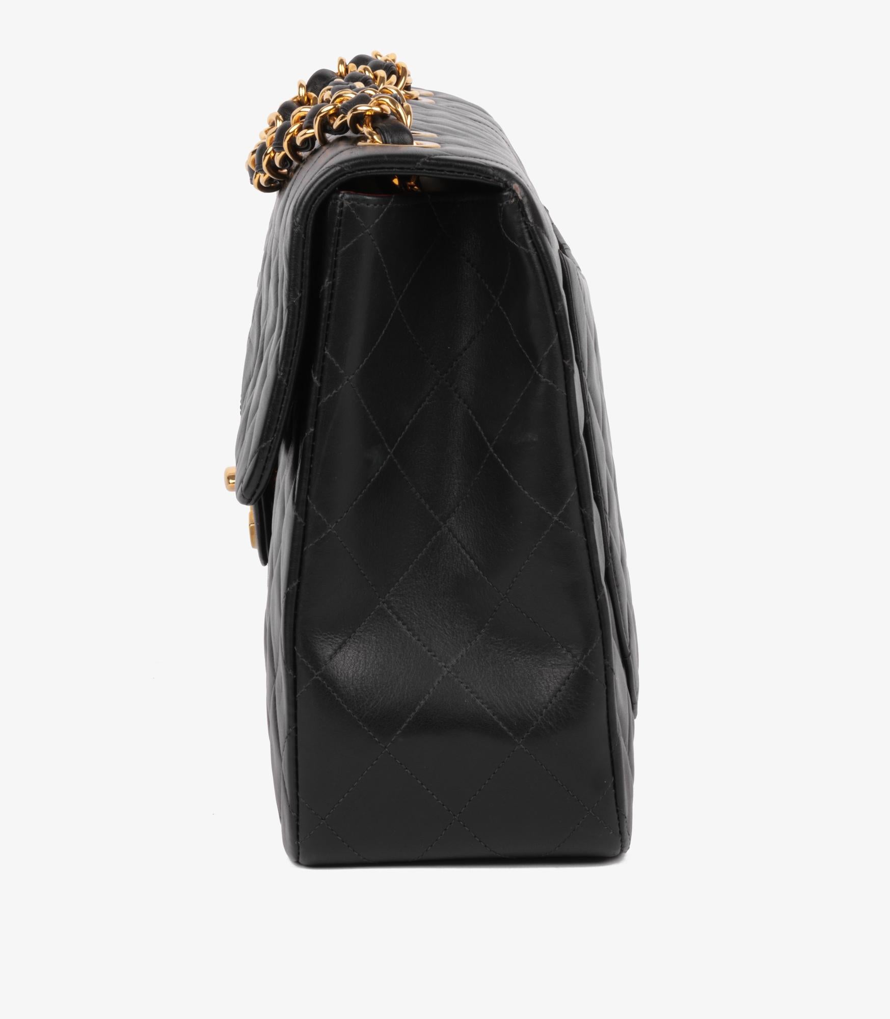 Chanel Black Quilted Lambskin Vintage Maxi Jumbo XL Flap Bag 1