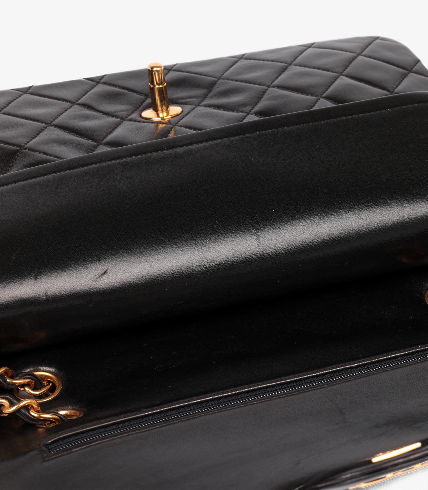 Chanel Black Quilted Lambskin Vintage Medium Classic Double Flap Bag 6