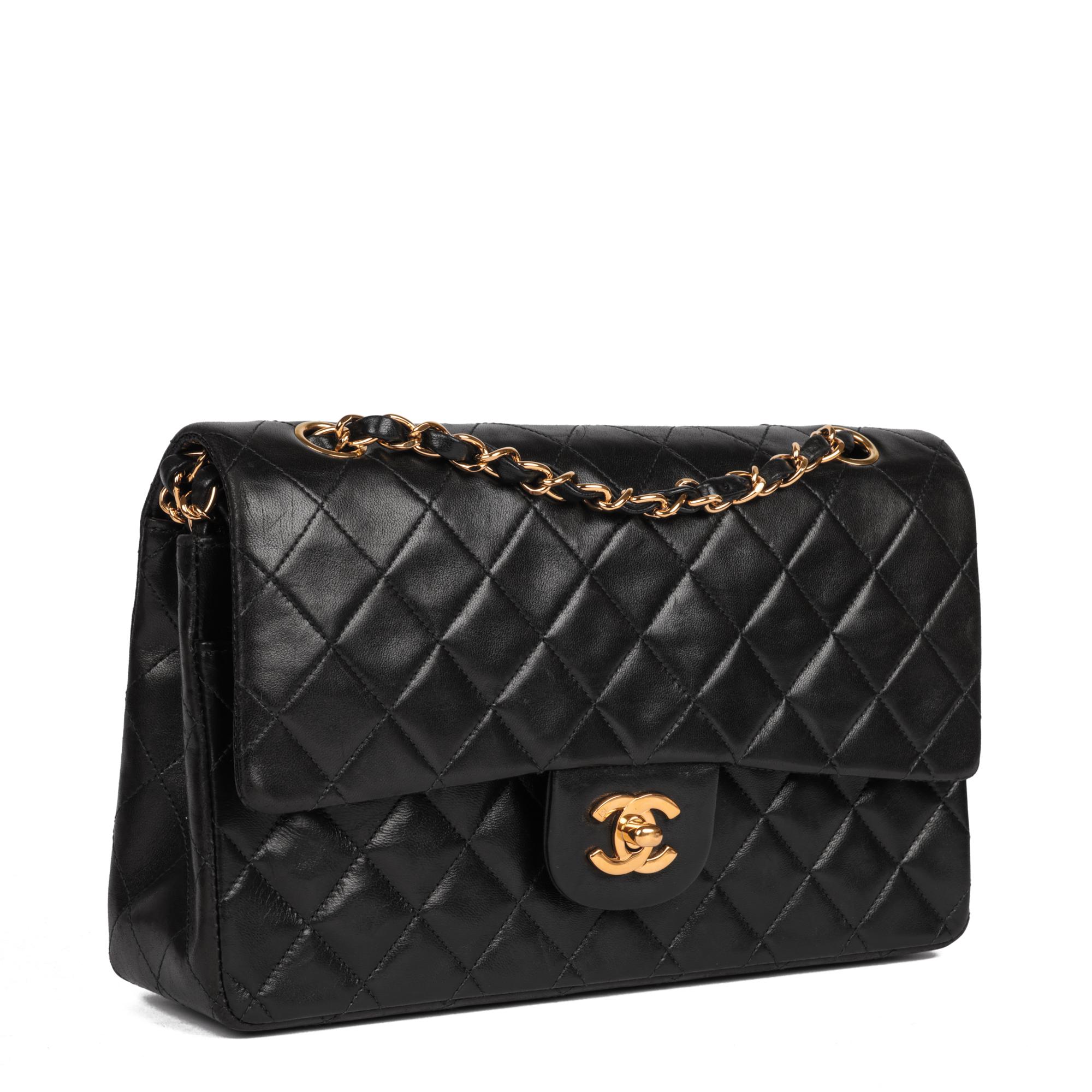 CHANEL
Black Quilted Lambskin Vintage Medium Classic Double Flap Bag

Xupes Reference: HB5190
Serial Number: 5153712
Age (Circa): 1997
Accompanied By: Chanel Dust Bag, Care Booklet, Authenticity Card
Authenticity Details: Authenticity Card, Serial