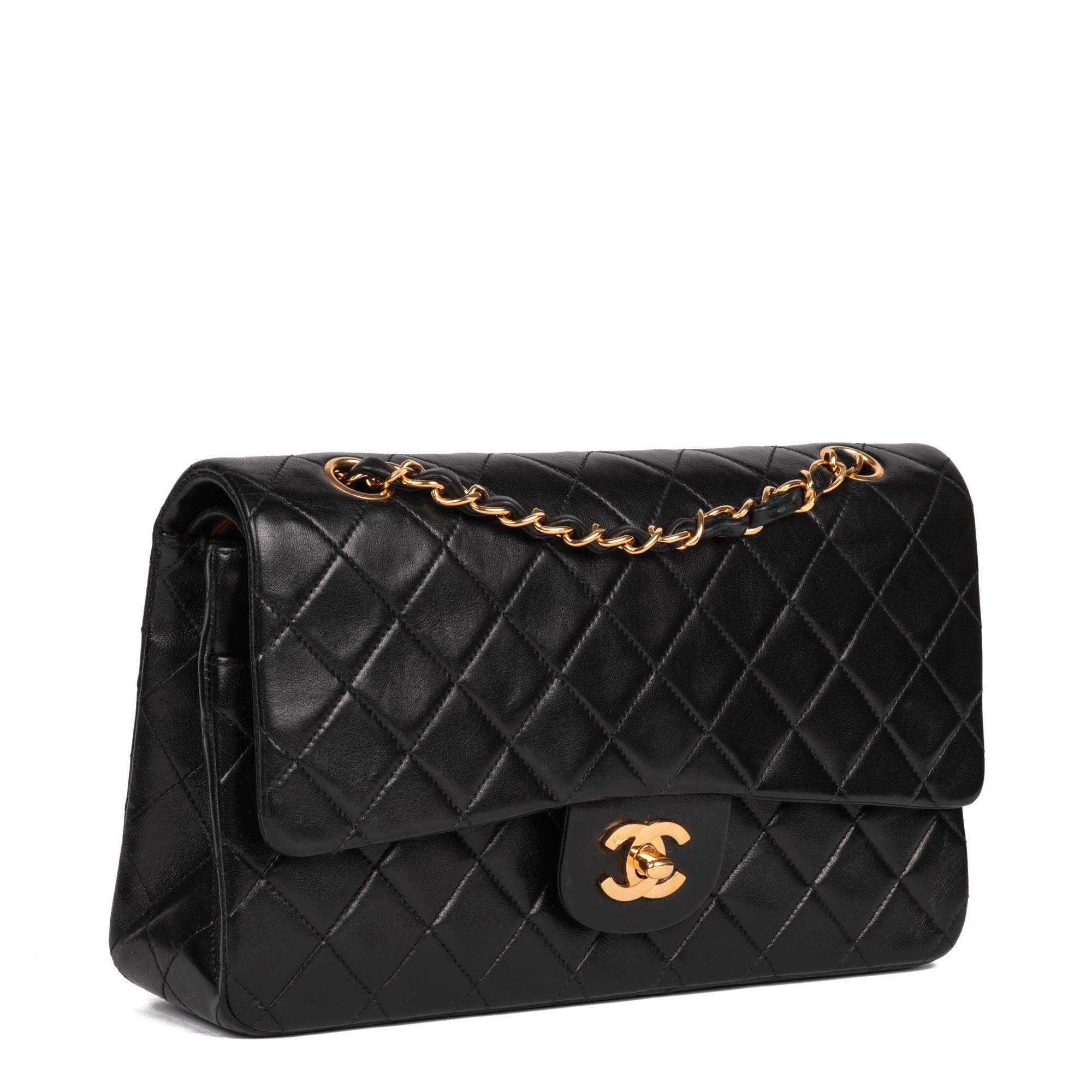 CHANEL
Black Quilted Lambskin Vintage Medium Classic Double Flap Bag

Xupes Reference: HB5192
Serial Number: 2342522
Age (Circa): 1992
Accompanied By: Chanel Dust Bag, Authenticity Card
Authenticity Details: Authenticity Card, Serial Sticker (Made