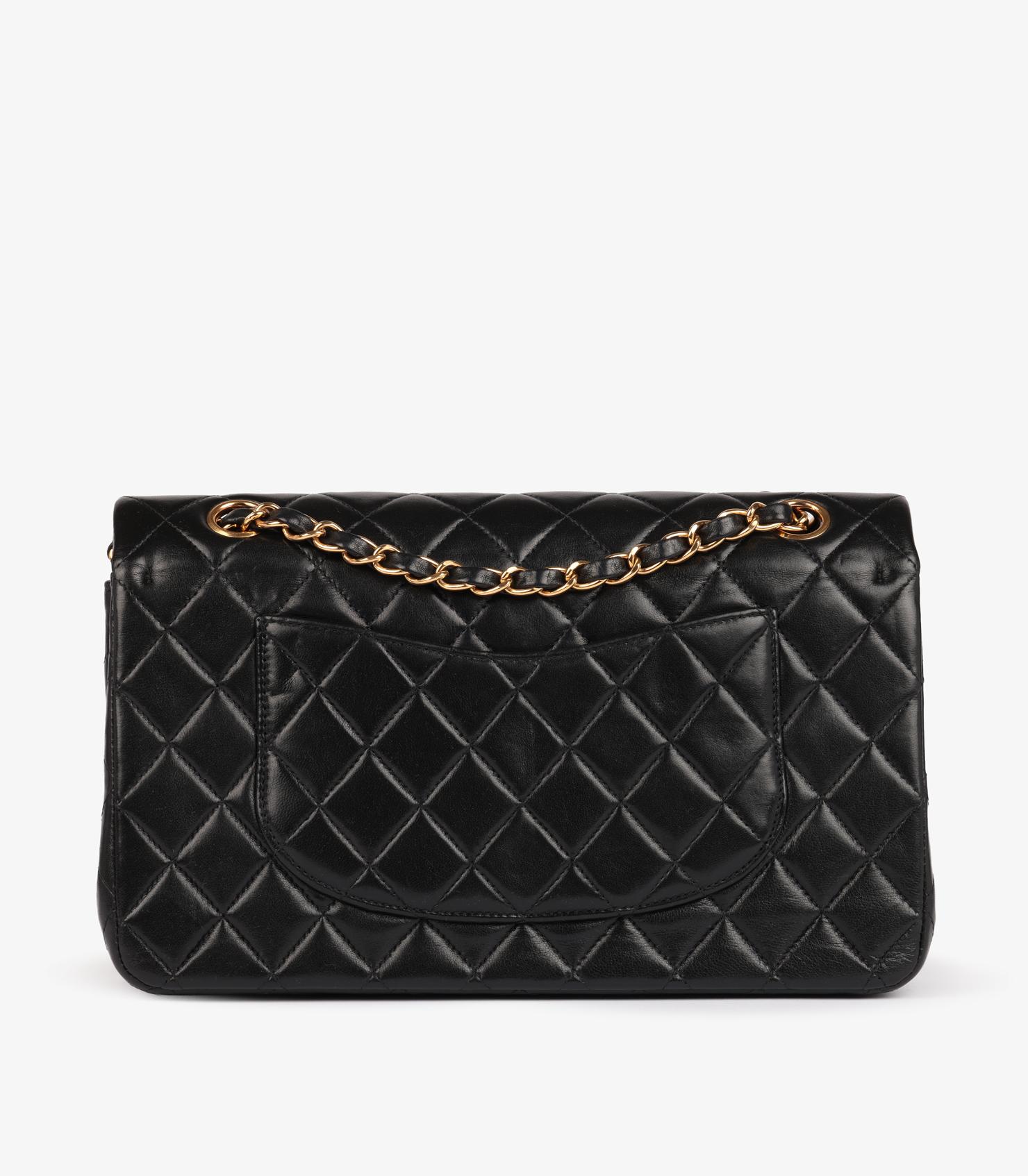 Chanel Black Quilted Lambskin Vintage Medium Classic Double Flap Bag Damen im Angebot