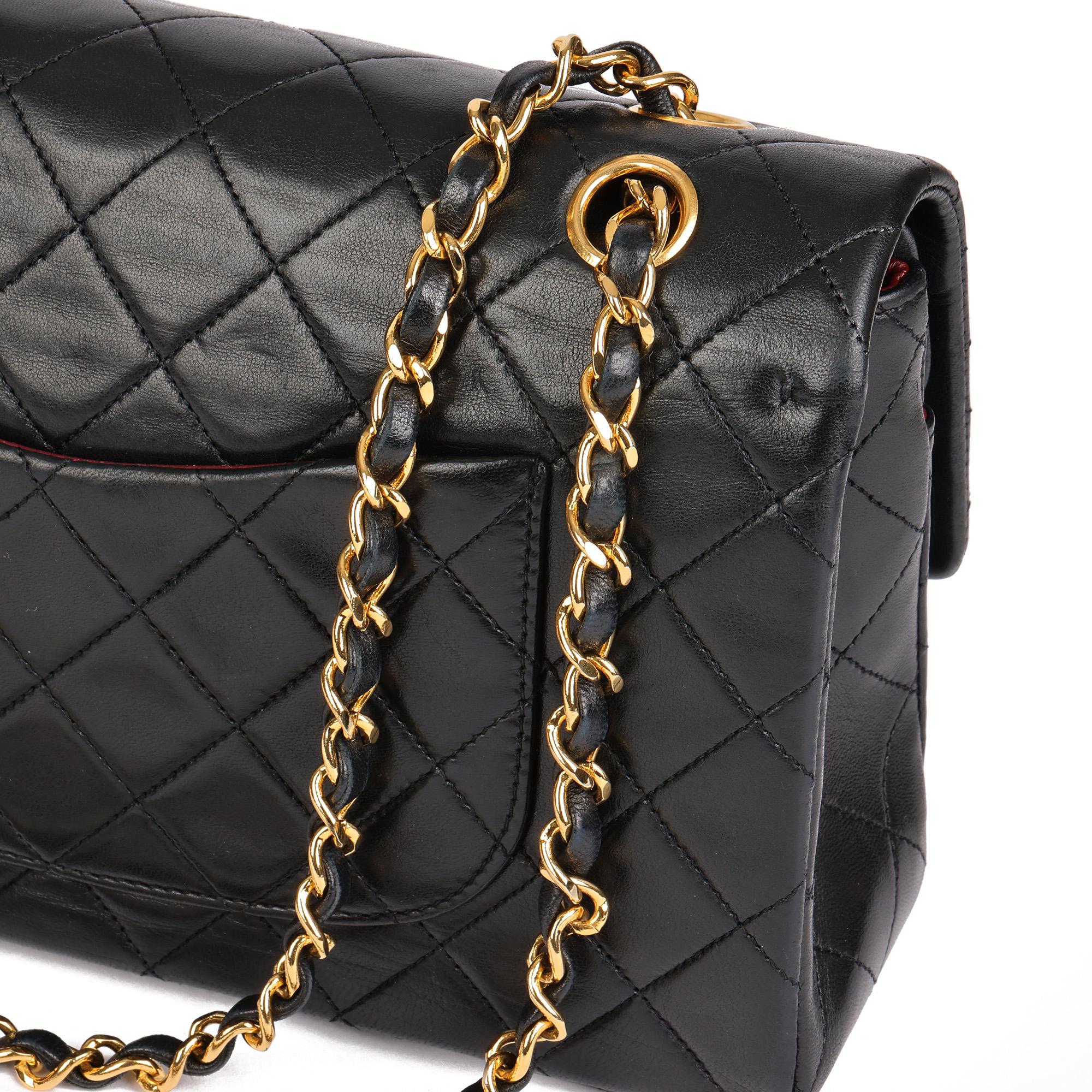 Chanel BLACK QUILTED LAMBSKIN VINTAGE MEDIUM CLASSIC DOUBLE FLAP BAG 3