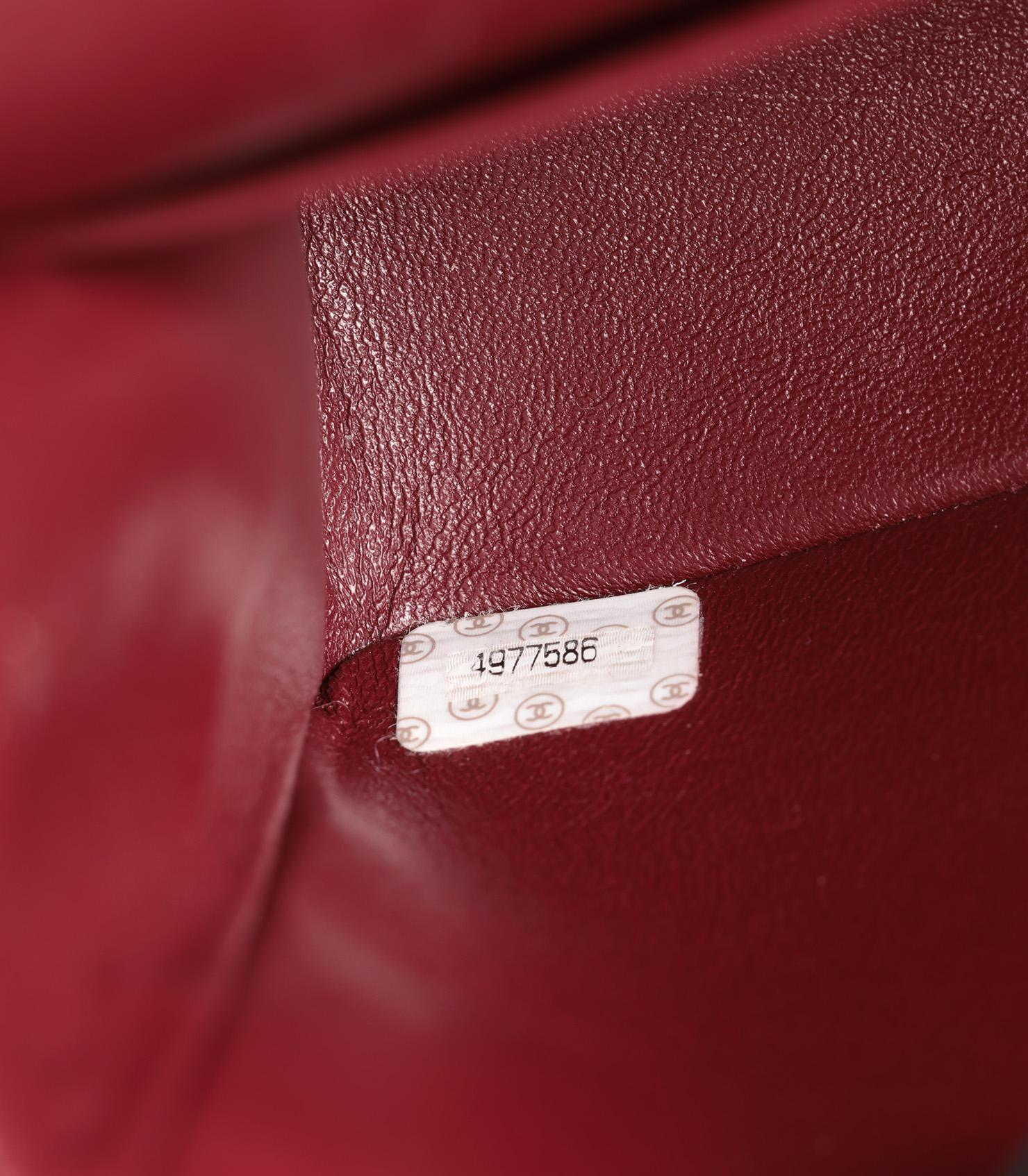 Chanel Schwarze Vintage Medium Classic Double Flap Tasche aus gestepptem Lammfell im Angebot 4