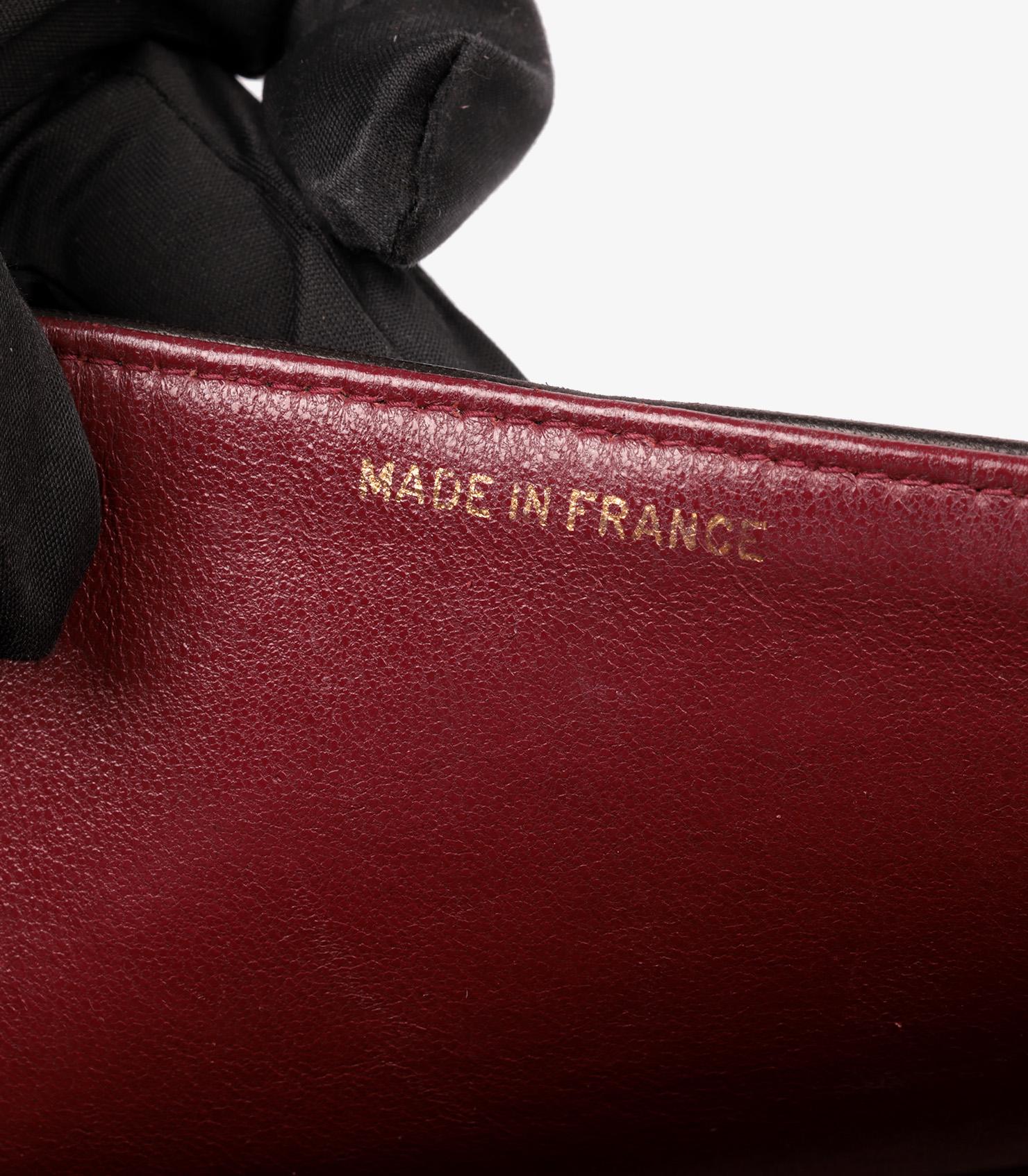 Chanel Bolso Clásico Acolchado Negro Piel de Cordero Vintage Mediano con Doble Solapa 5