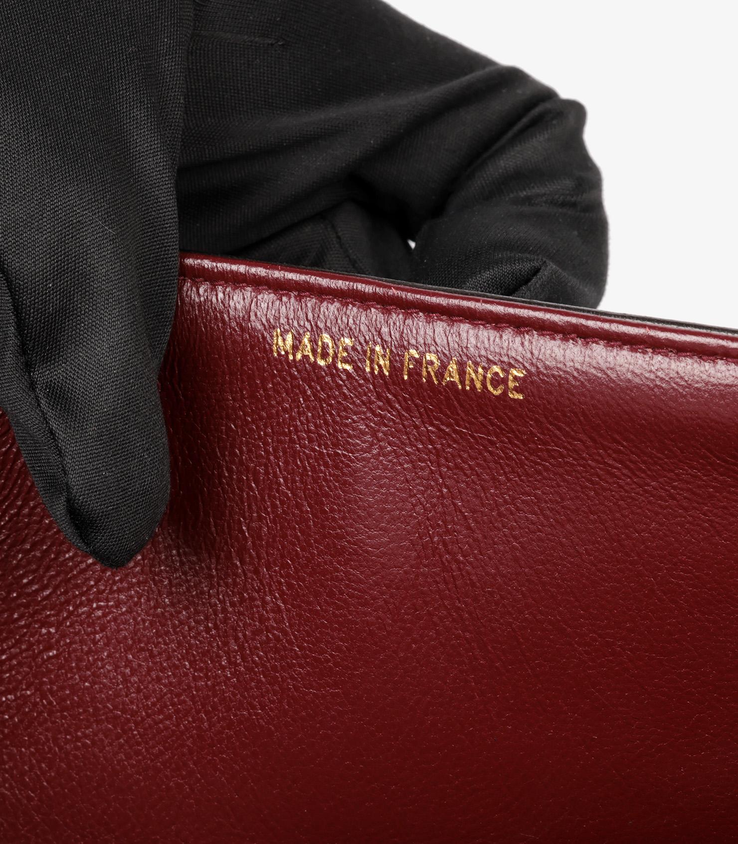 Chanel Bolso Clásico Acolchado Negro Piel de Cordero Vintage Mediano con Doble Solapa 5