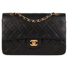 Chanel Black Quilted Lambskin Vintage Medium Classic Double Flap Bag Chanel Black Quilted Lambskin Vintage Medium Classic Double Flap Bag