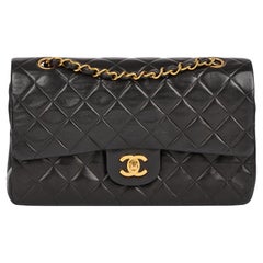 Chanel Vintage Black Medium Flap - 48 For Sale on 1stDibs