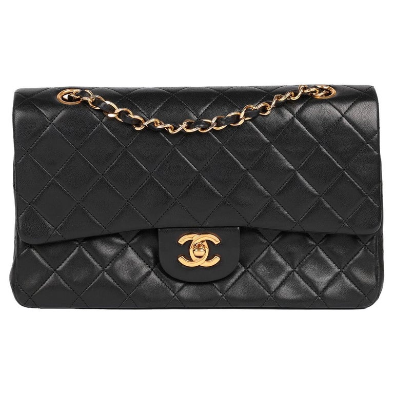 FWRD Renew Chanel 19 Tweed Maxi Flap Bag in Beige & Black