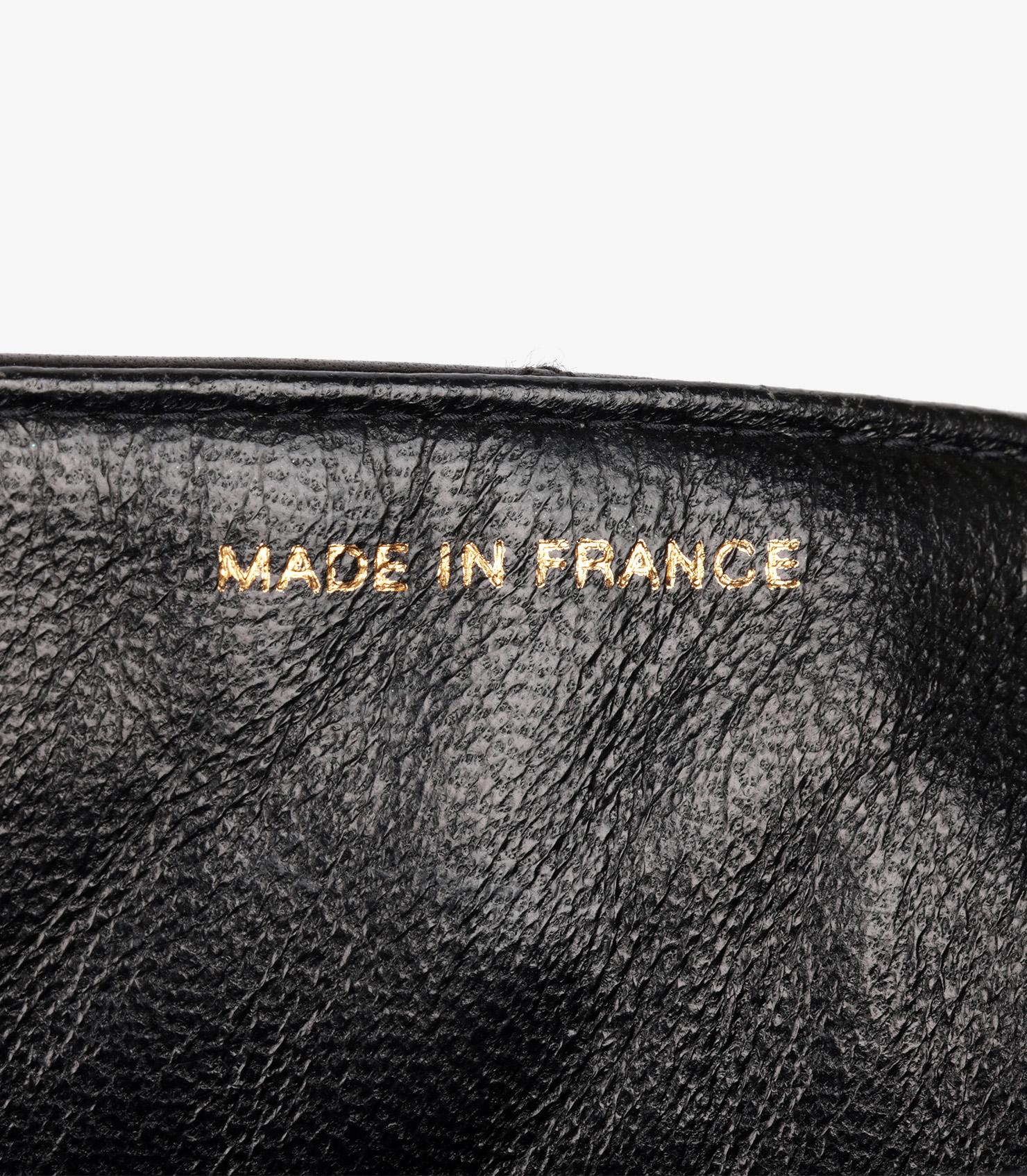 Chanel Black Quilted Lambskin Vintage Medium Classic Kelly 4