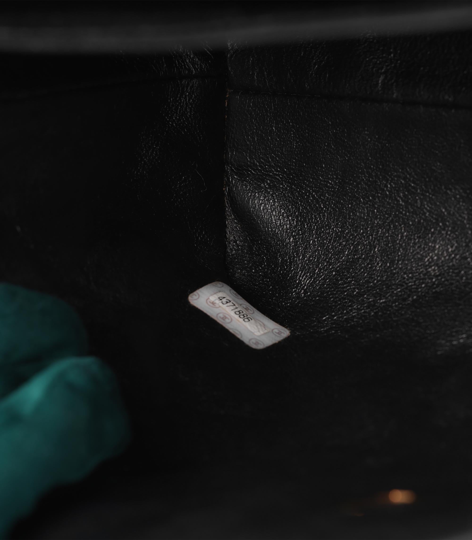 Chanel Black Quilted Lambskin Vintage Medium Classic Kelly For Sale 4