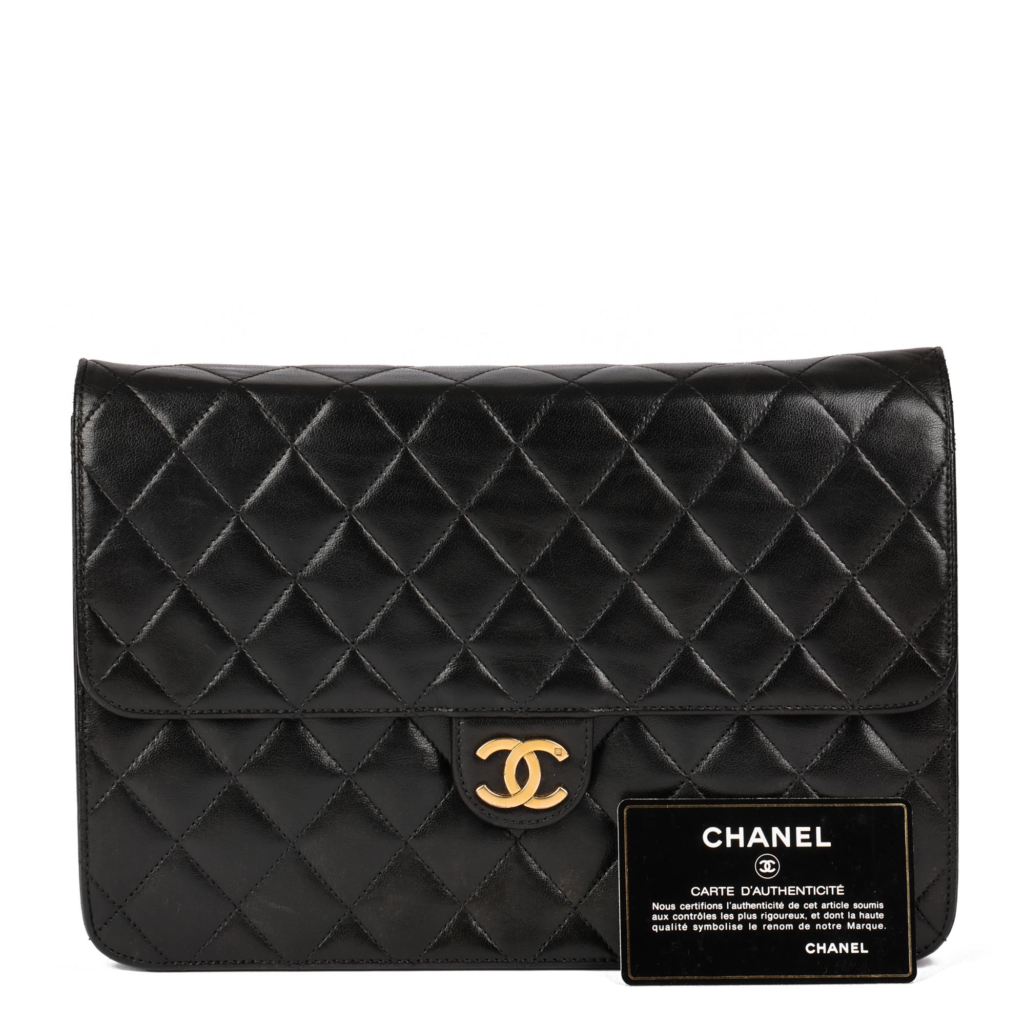 CHANEL Black Quilted Lambskin Vintage Medium Classic Single Flap Bag 7