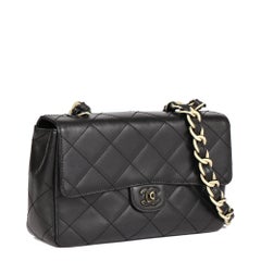 Chanel Black Quilted Lambskin Vintage Medium Classic Single Flap Bag