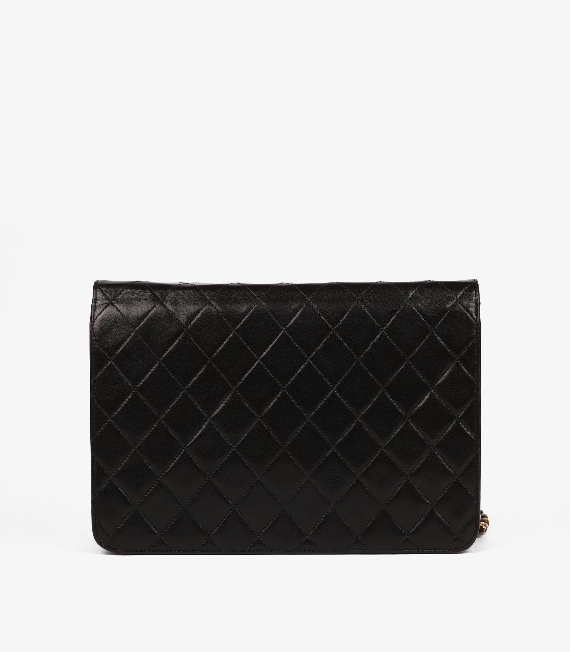 Chanel Black Quilted Lambskin Vintage Medium Classic Single Flap Bag im Zustand „Hervorragend“ im Angebot in Bishop's Stortford, Hertfordshire