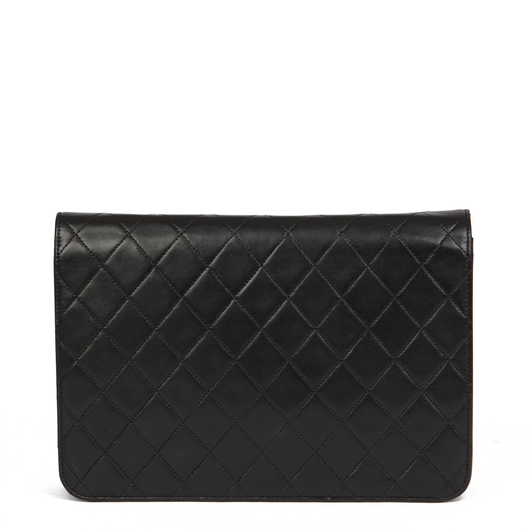 Women's CHANEL Black Quilted Lambskin Vintage Medium Classic Single Flap Bag