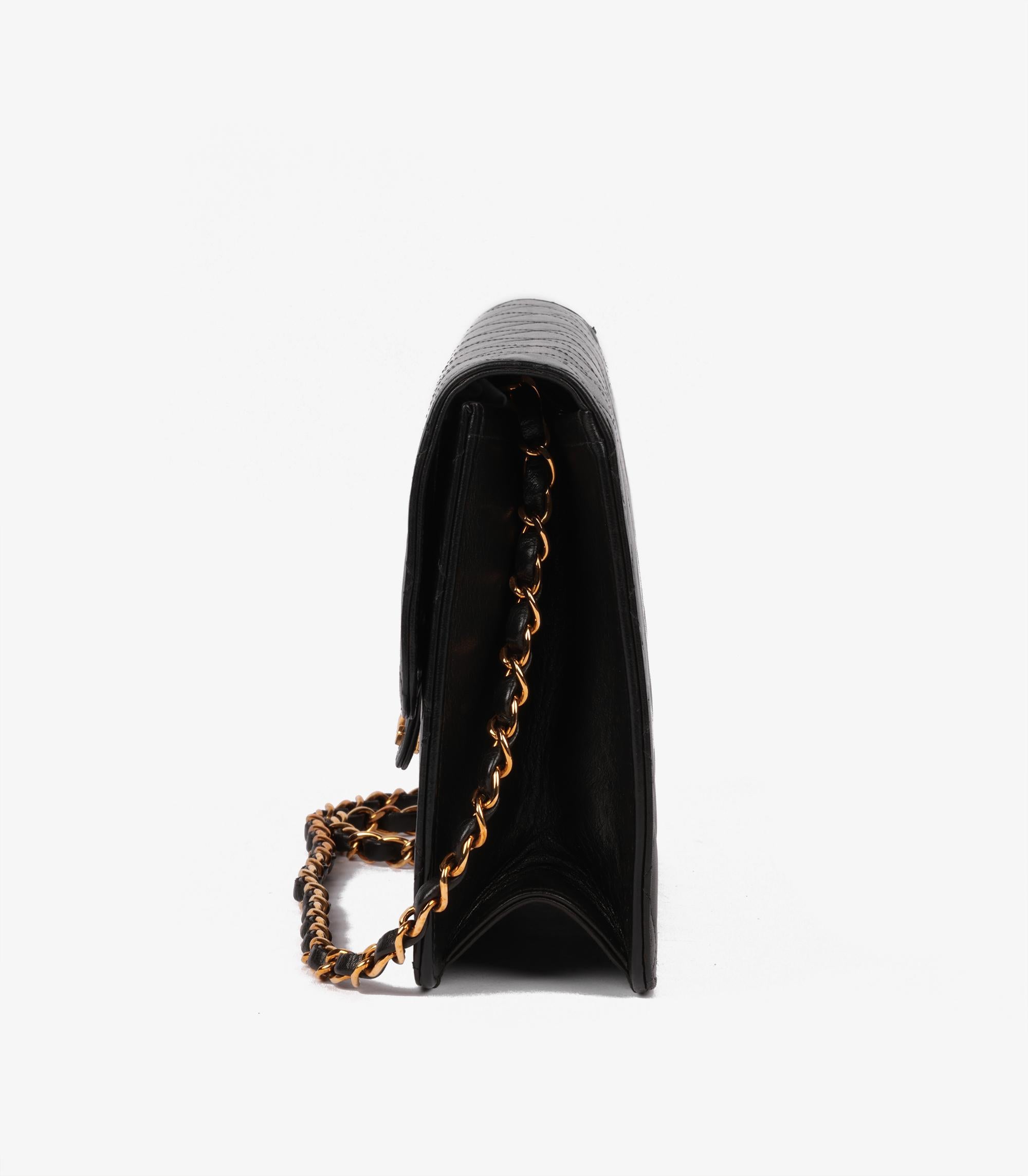 Chanel Black Quilted Lambskin Vintage Medium Classic Single Flap Bag 1