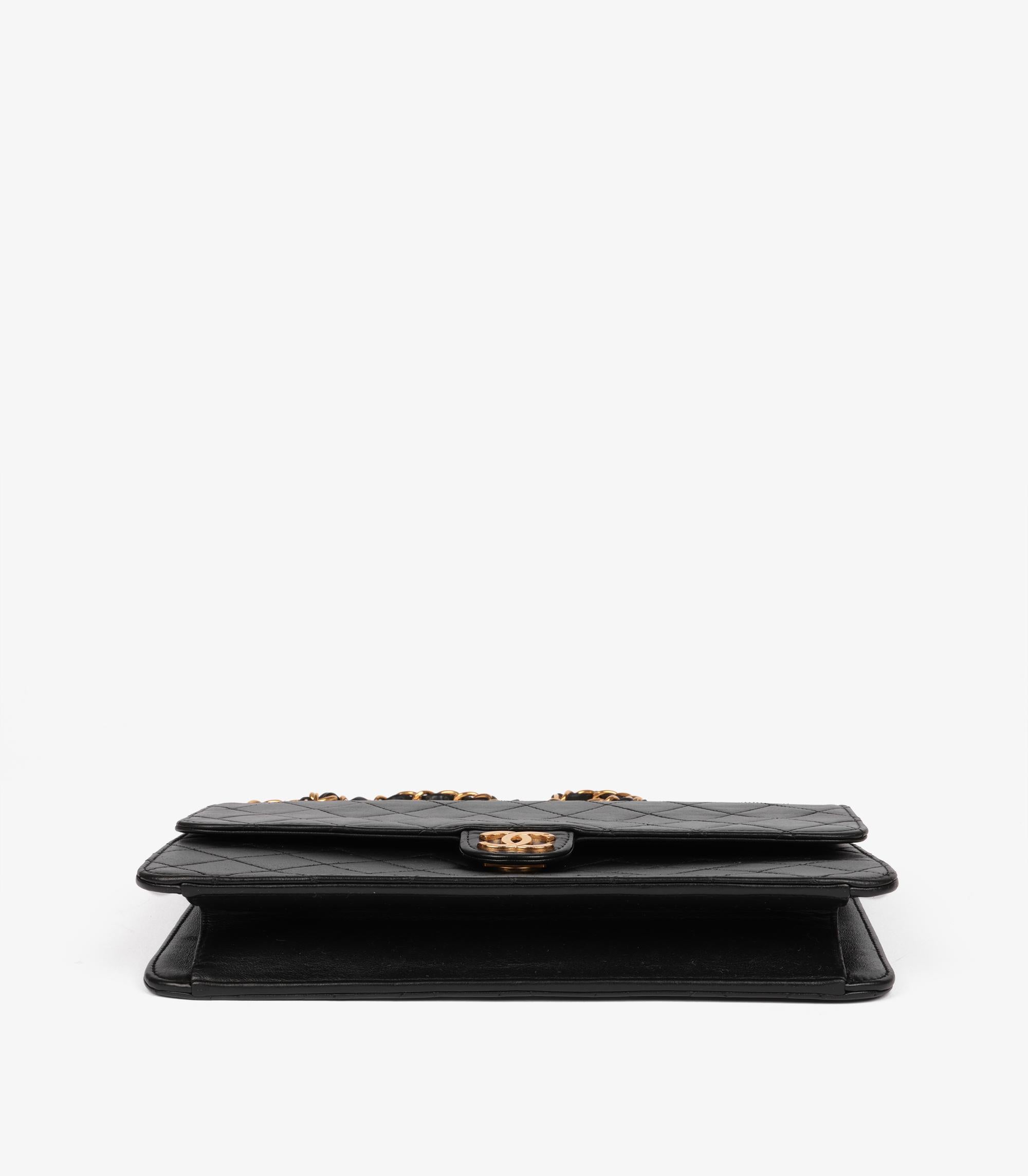Chanel Black Quilted Lambskin Vintage Medium Classic Single Flap Bag 3