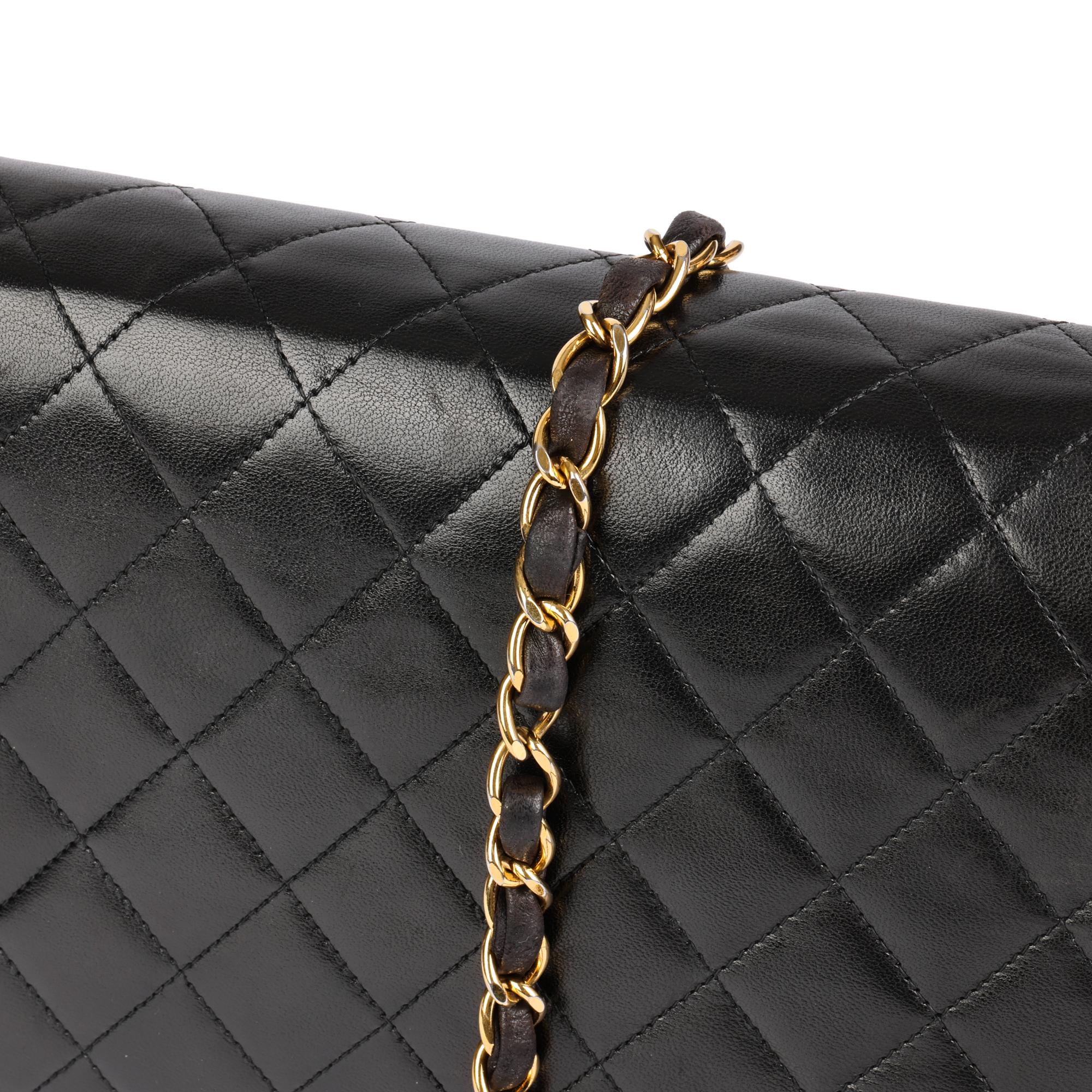 CHANEL Black Quilted Lambskin Vintage Medium Classic Single Flap Bag at ...