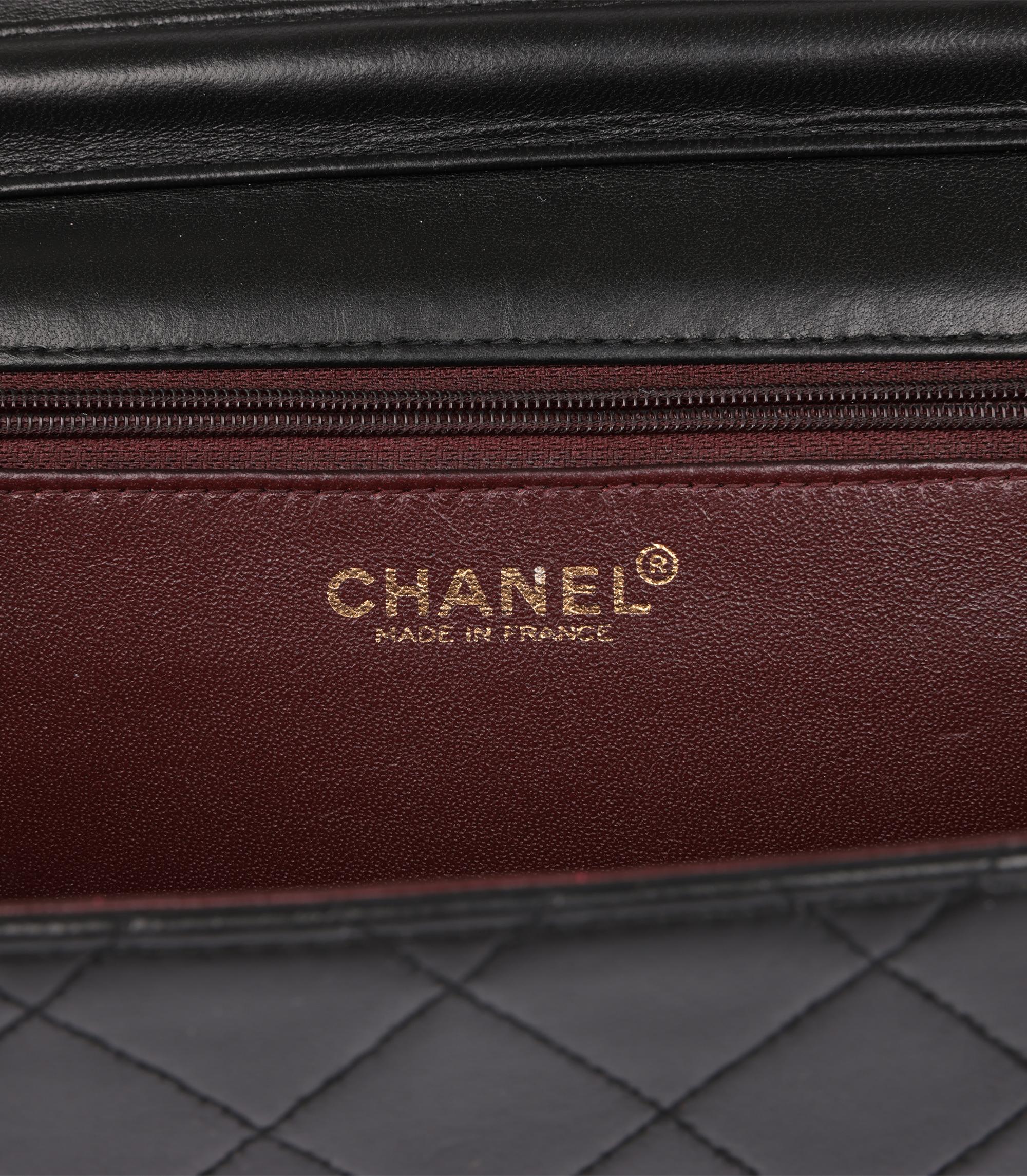 Chanel Black Quilted Lambskin Vintage Medium Classic Single Flap Bag 5