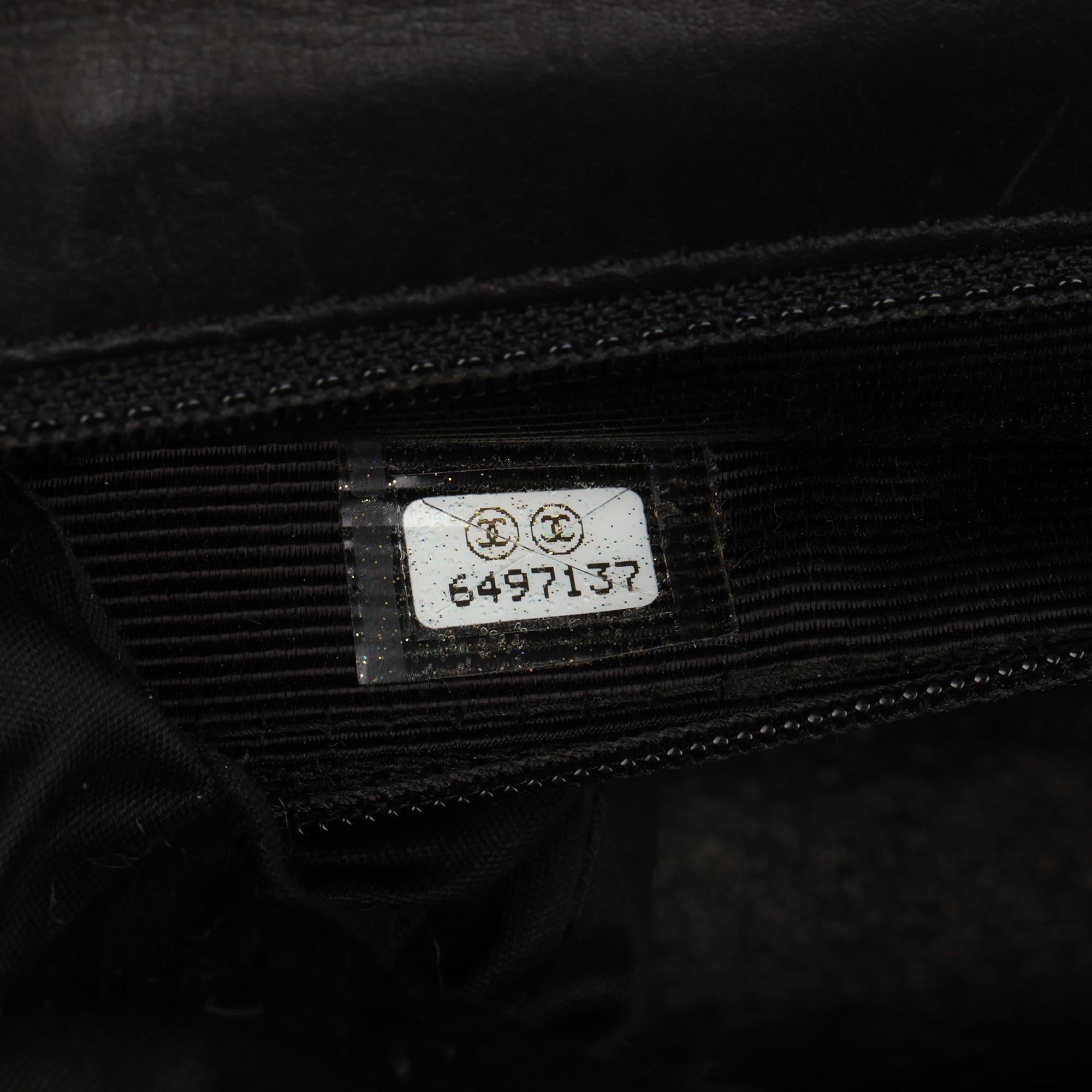 CHANEL Bolso Clásico Acolchado Negro Piel de Cordero Vintage Mediano con Solapa Simple en venta 5