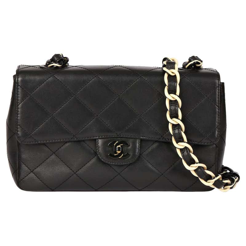 CHANEL Black Quilted Lambskin Vintage Mini Classic Single Flap Bag For ...