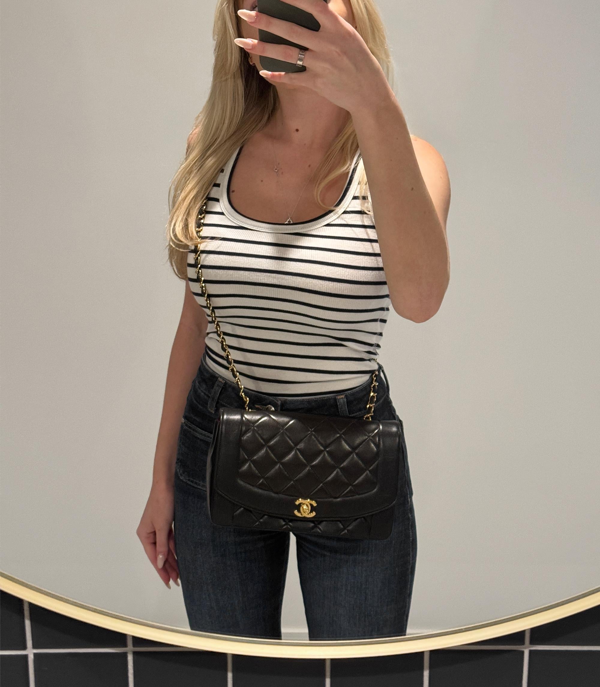 Chanel Black Quilted Lambskin Vintage Medium Diana Classic Single Flap Bag

Product Details
Xupes Ref: HB5884
Brand: Chanel
Model: Medium Diana Classic Single Flap Bag
Type: Shoulder, Crossbody
Serial Number: 2764311
Age: 1993
Accompanied By: Chanel