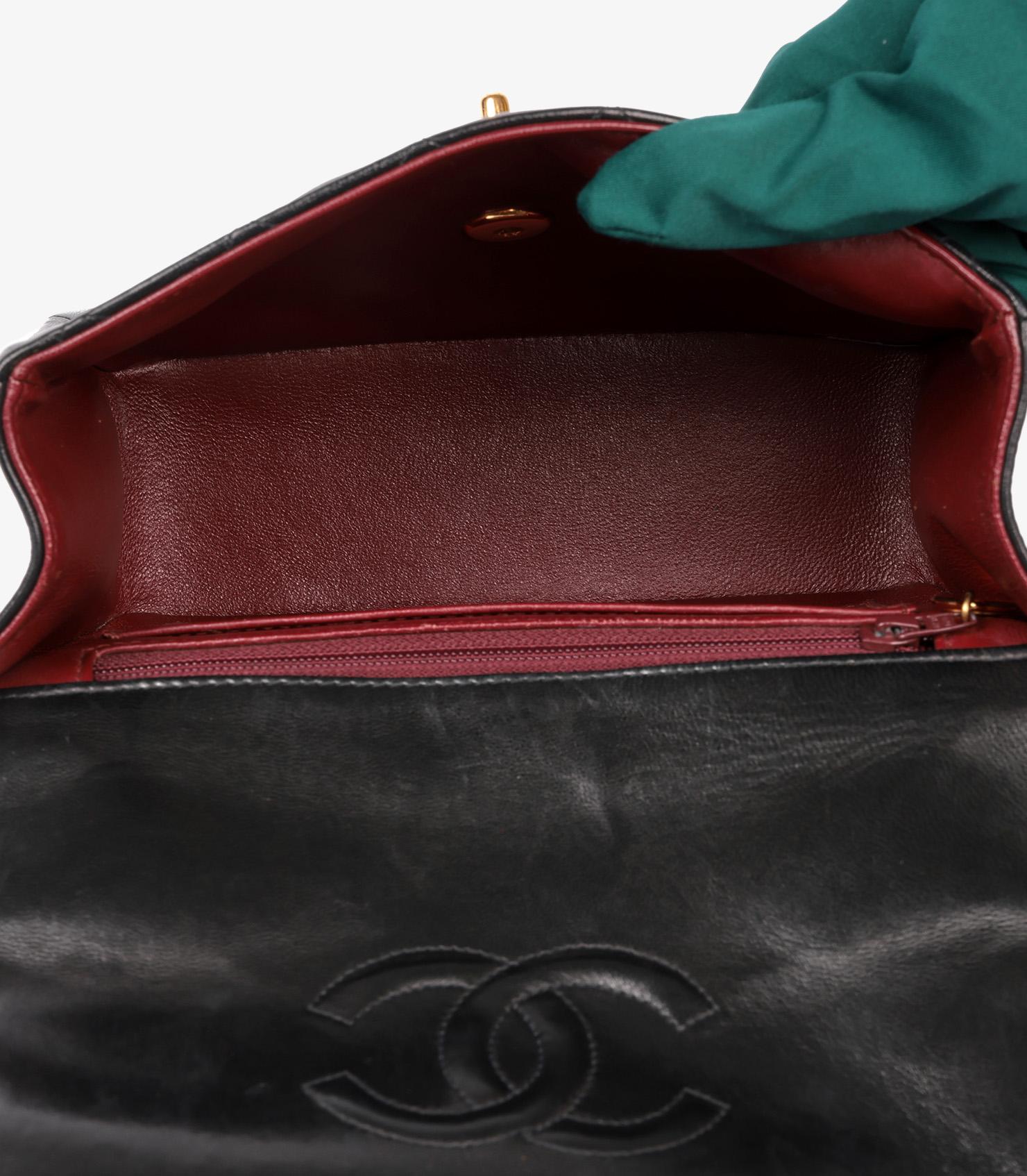 Chanel Black Quilted Lambskin Vintage Mini Classic Kelly 6