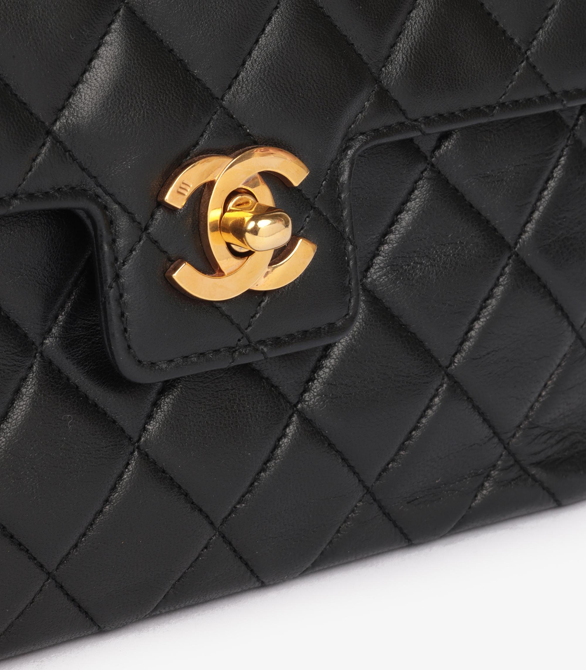 Chanel Black Quilted Lambskin Vintage Mini Classic Kelly In Excellent Condition In Bishop's Stortford, Hertfordshire