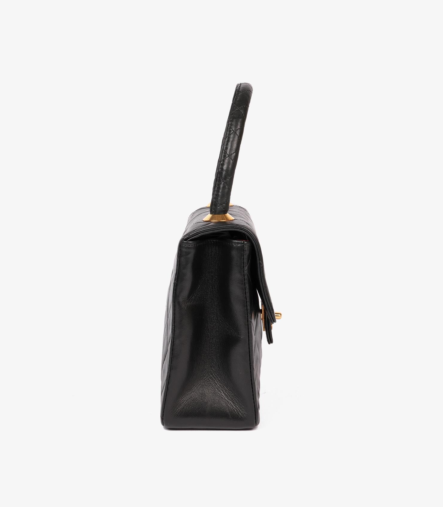 Women's or Men's Chanel Black Quilted Lambskin Vintage Mini Classic Kelly
