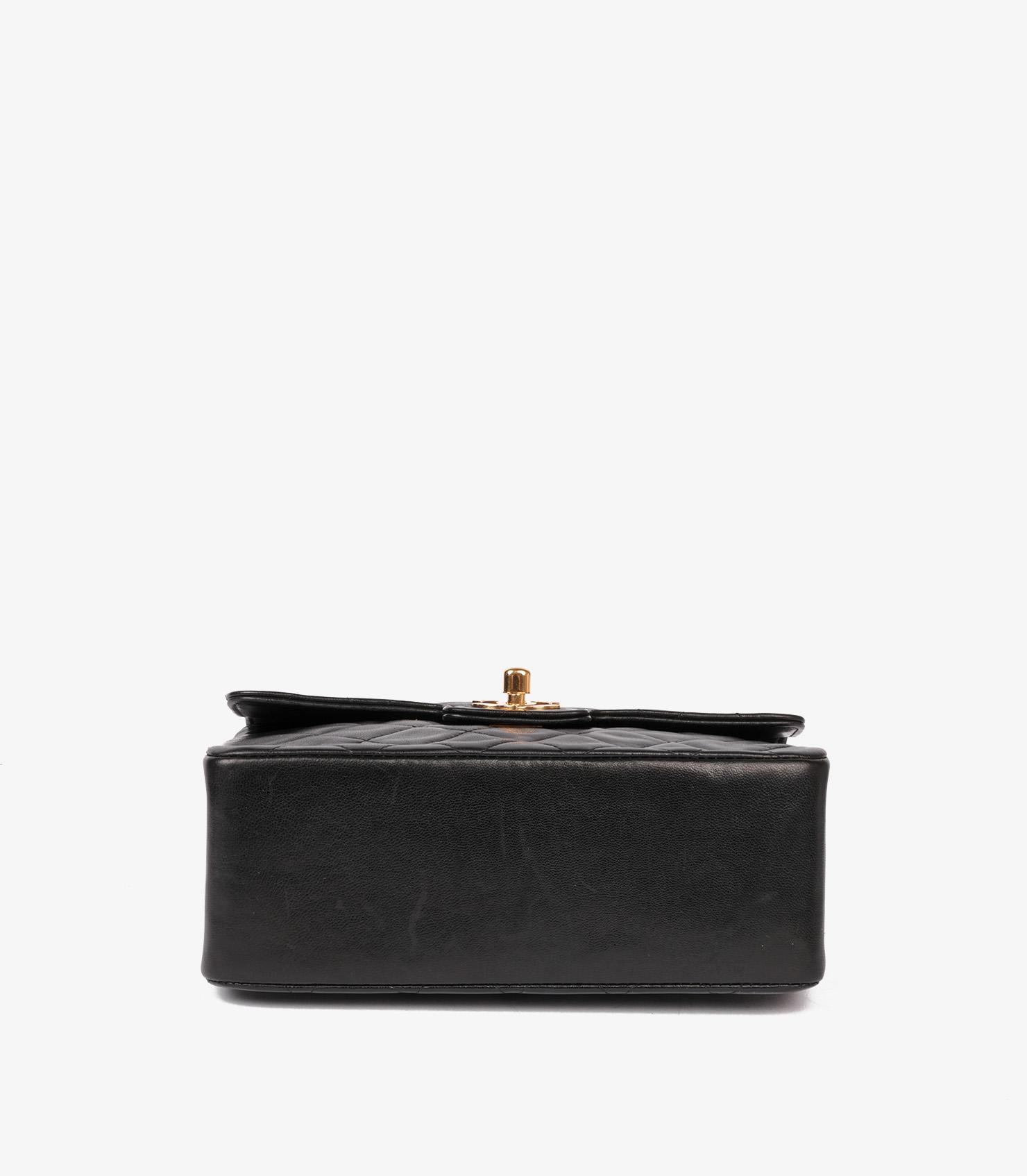 Chanel Black Quilted Lambskin Vintage Mini Classic Kelly 3