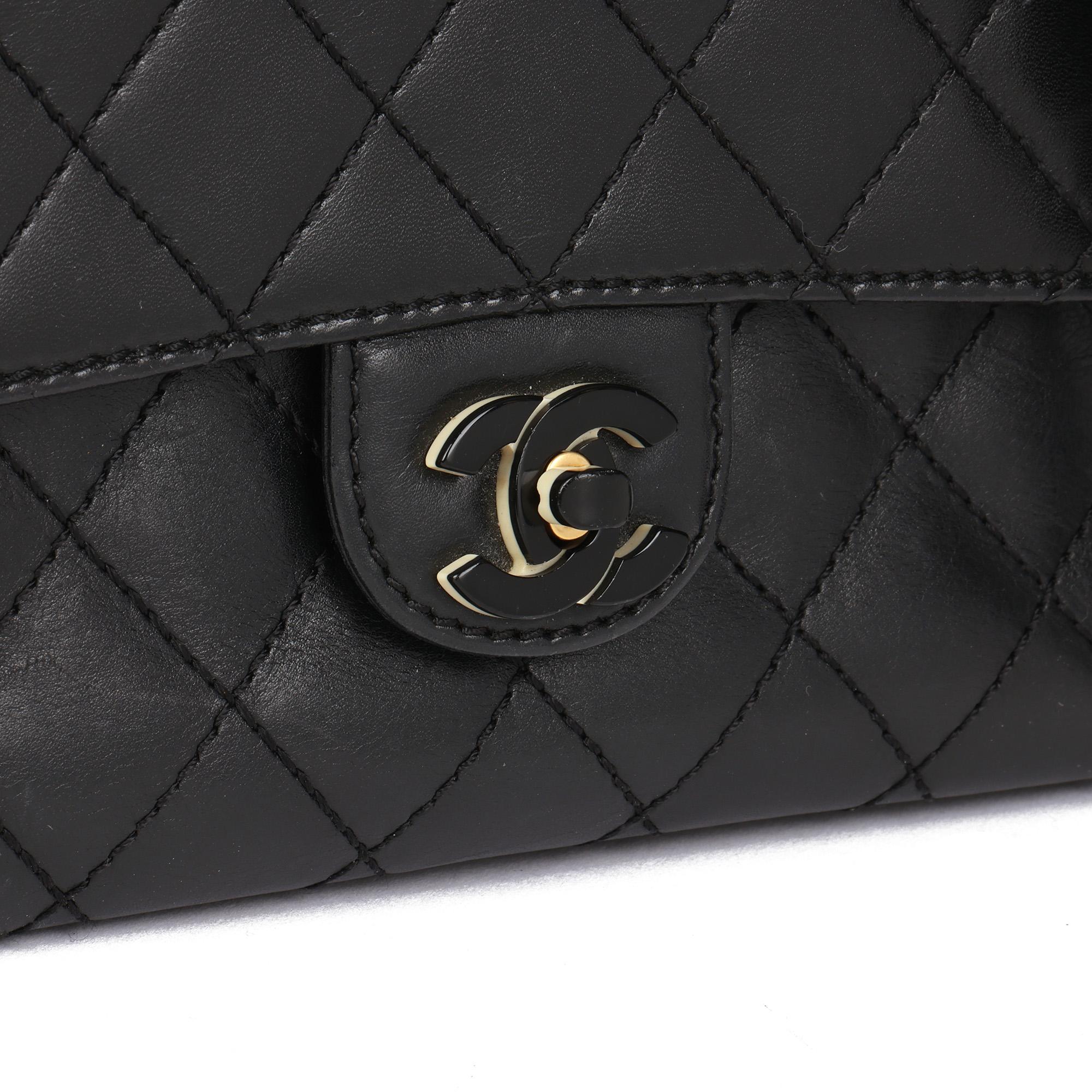 CHANEL Black Quilted Lambskin Vintage Mini Classic Single Flap Bag For Sale 3