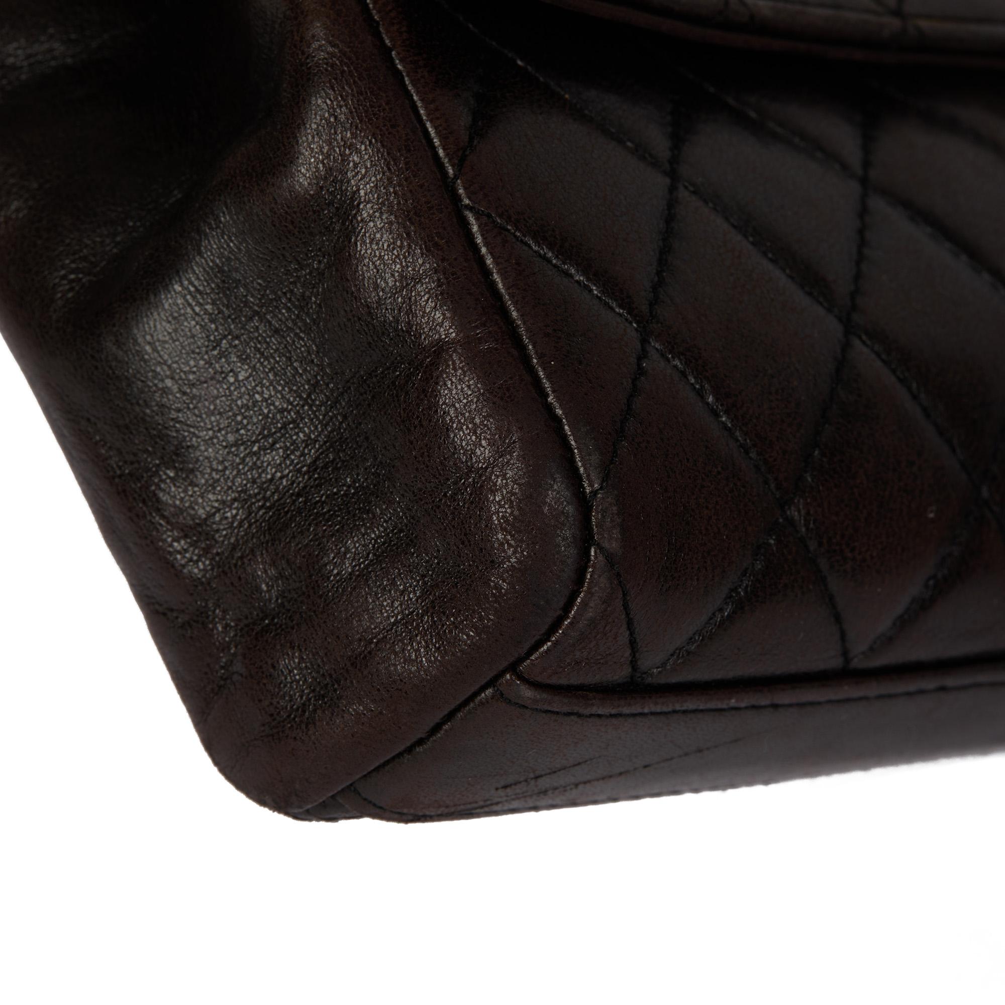 CHANEL Black Quilted Lambskin Vintage Mini Classic Top Handle Flap Bag 4