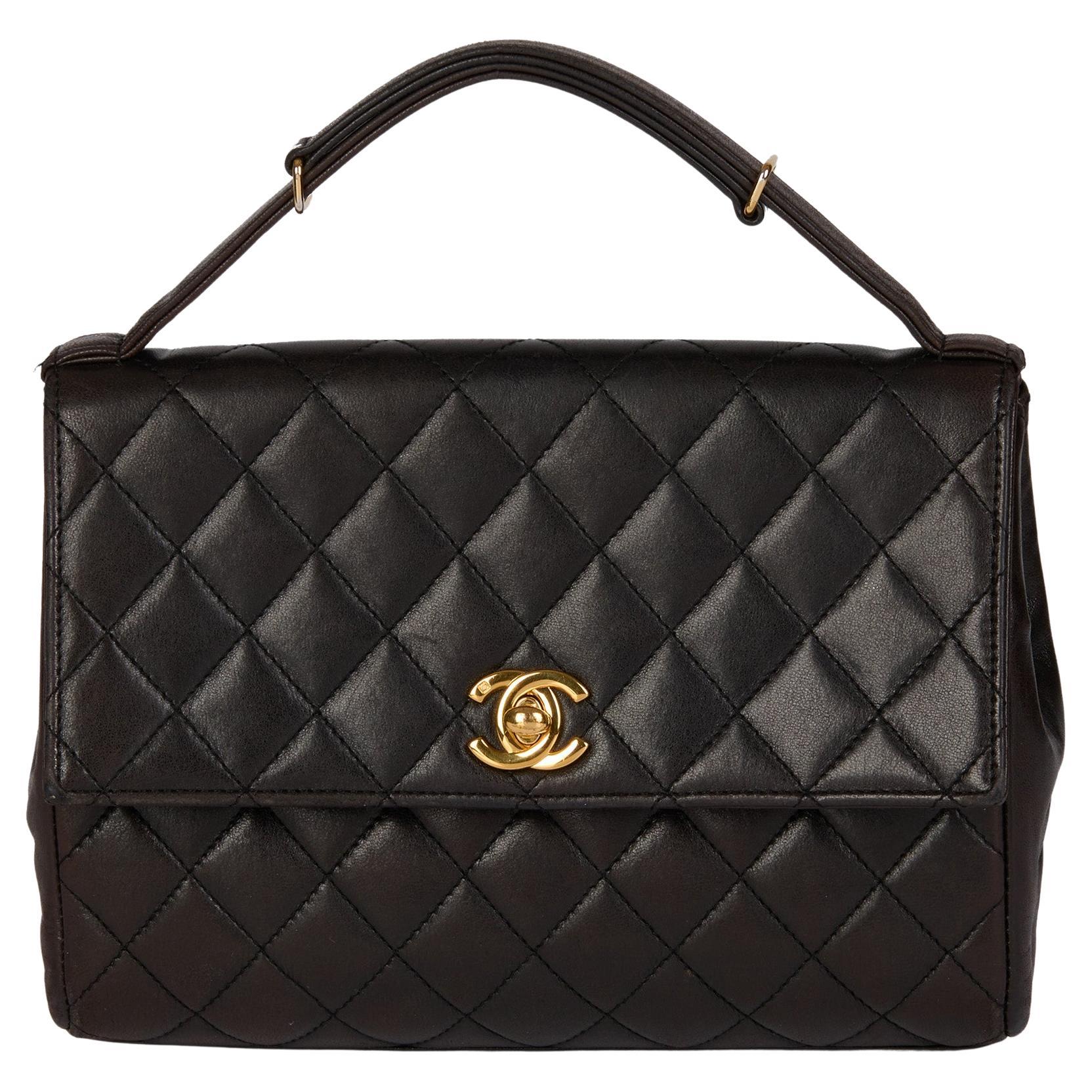 2014 Chanel Black Quilted Caviar Leather Maxi Classic Double Flap