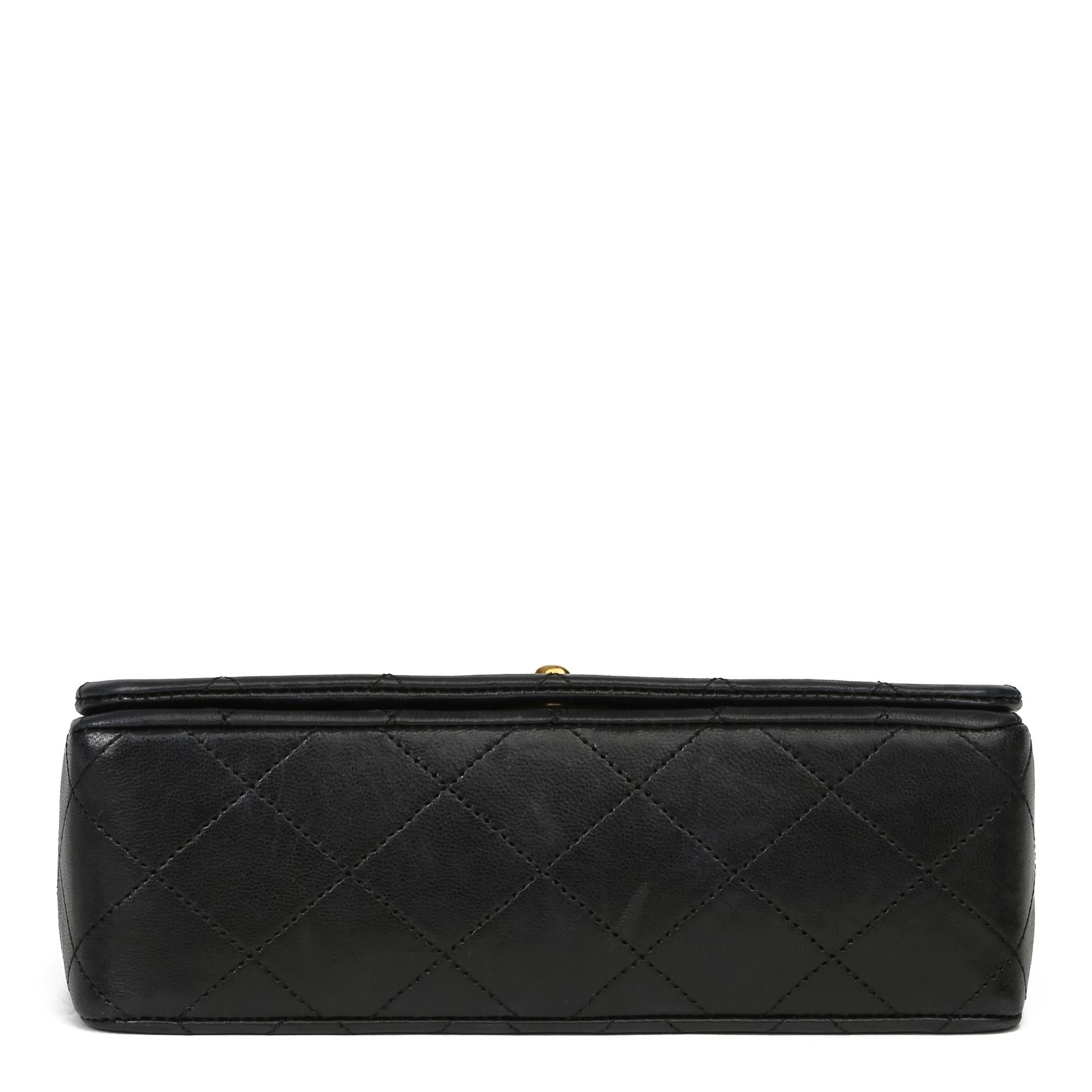 Chanel Black Quilted Lambskin Vintage Mini Flap Bag 2