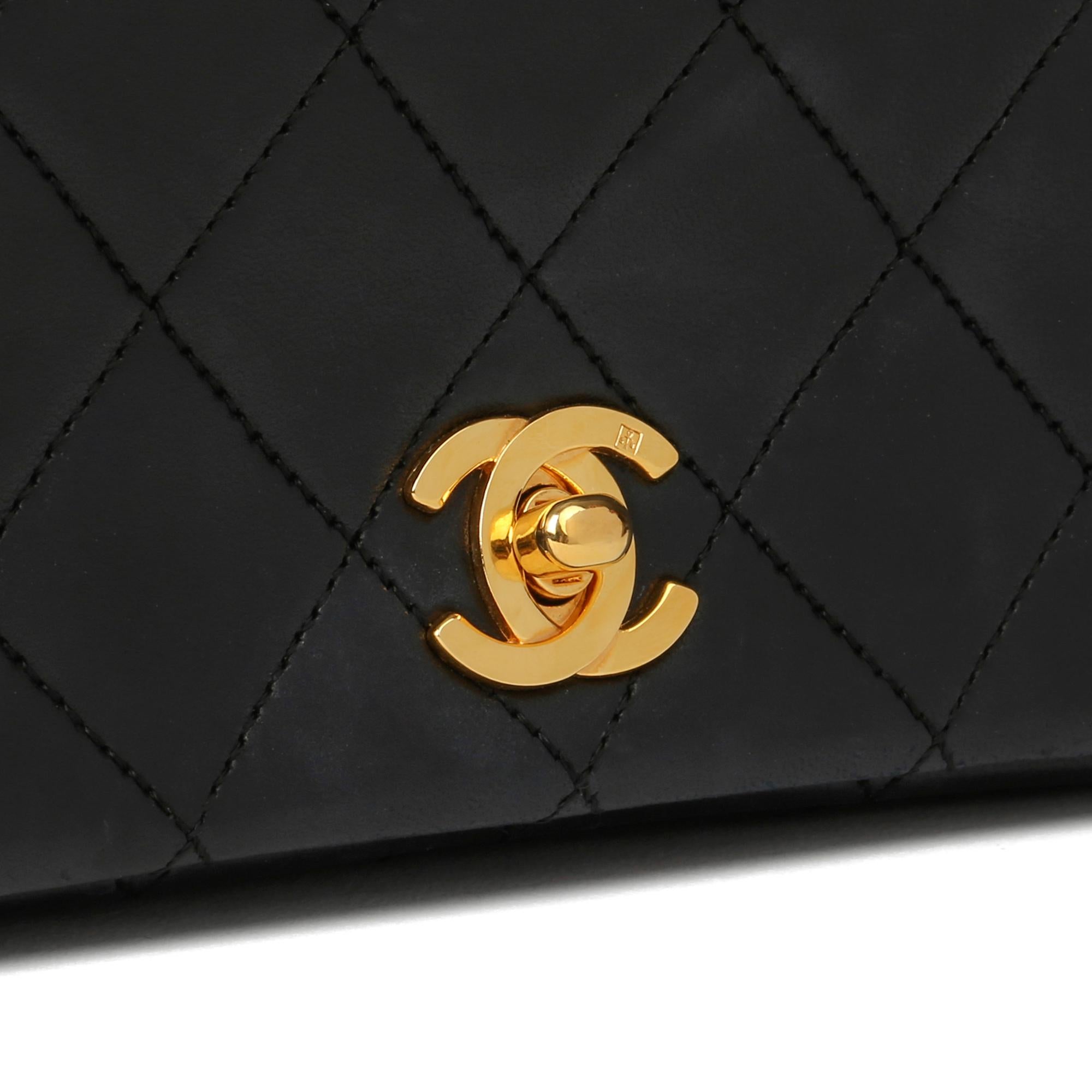Chanel Black Quilted Lambskin Vintage Mini Flap Bag 3