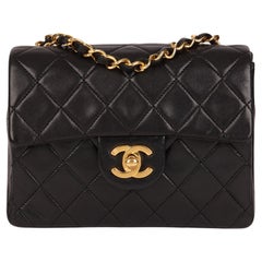 Chanel Black Quilted Lambskin Vintage Mini Flap Bag