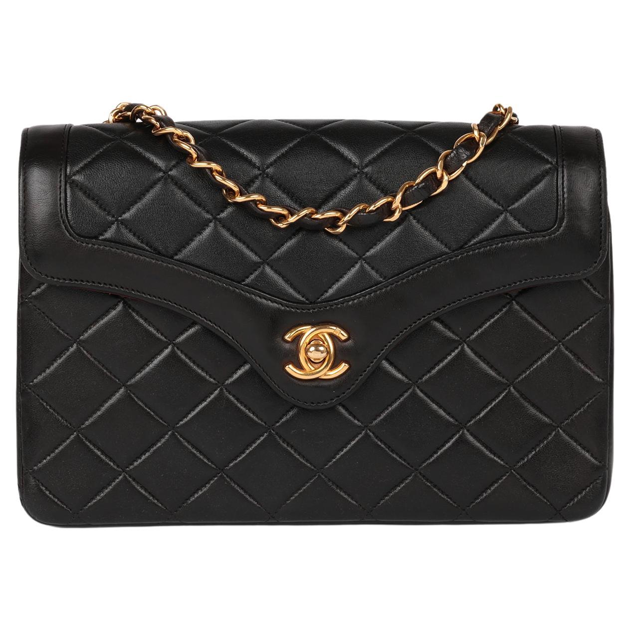 Chanel Black Quilted Lambskin Vintage Mini Flap Bag