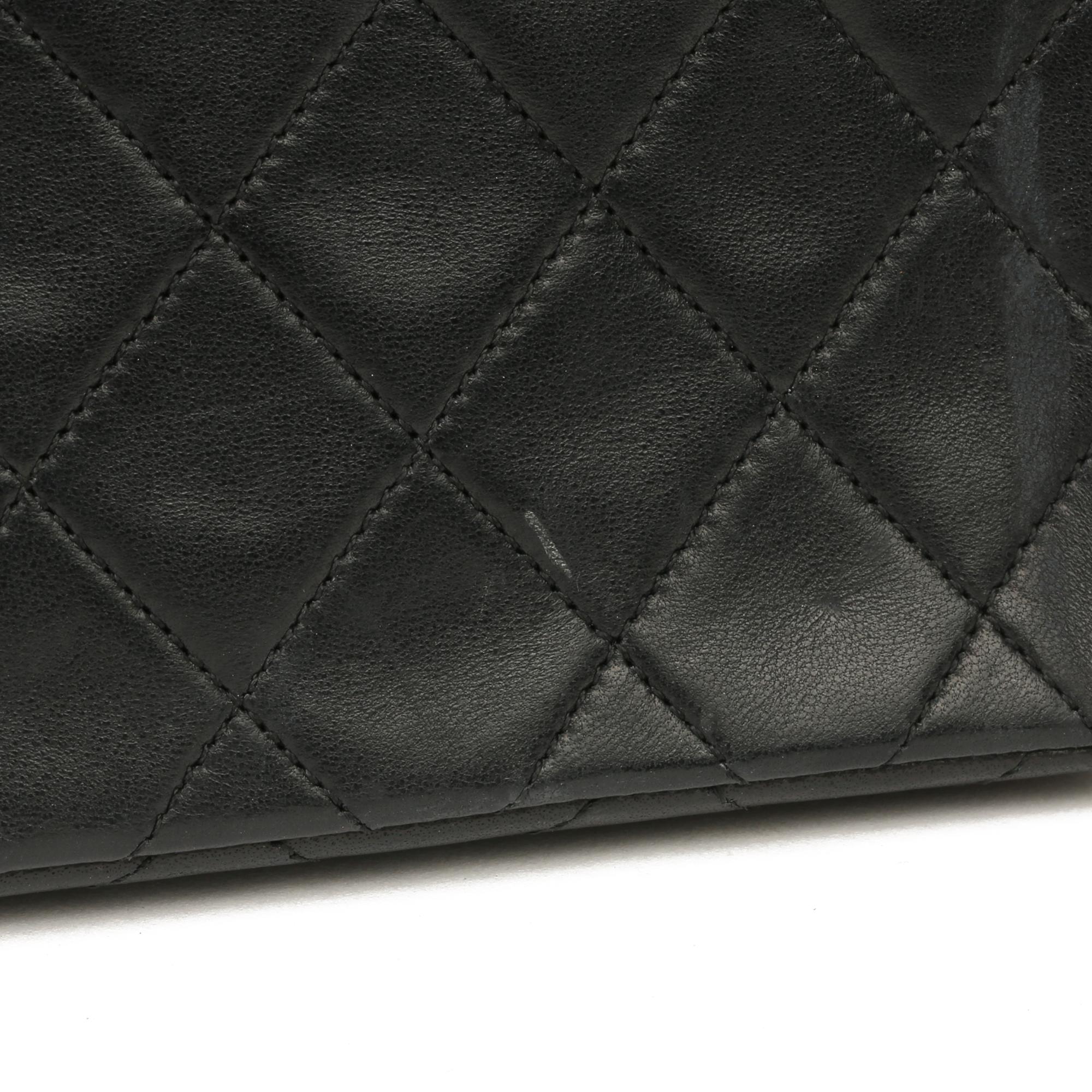 Chanel Black Quilted Lambskin Vintage Mini Full Flap Bag  8