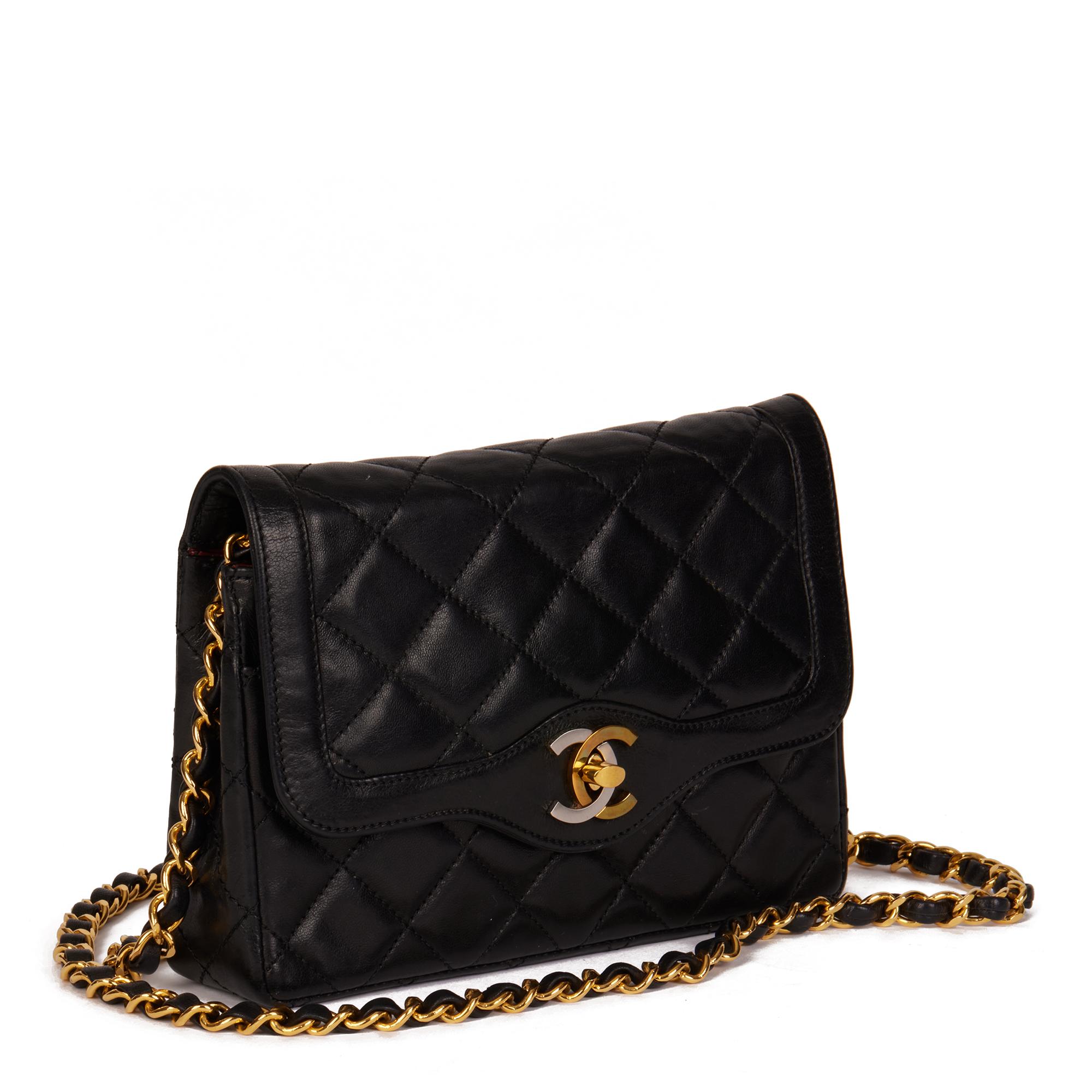 CHANEL
Black Quilted Lambskin Vintage Mini Paris-Limited Flap Bag

Xupes Reference: HB4330
Serial Number: 0995640
Age (Circa): 1989
Accompanied By: Chanel Dust Bag, Authenticity Card
Authenticity Details: Authenticity Card, Serial Sticker (Made in
